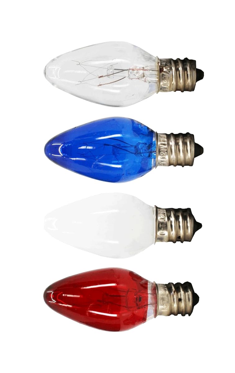 4-Pack Colors Night Light Replacement Bulbs - LED Decorative Lighting for Bedroom, Nursery, Kids Room & Home Decor