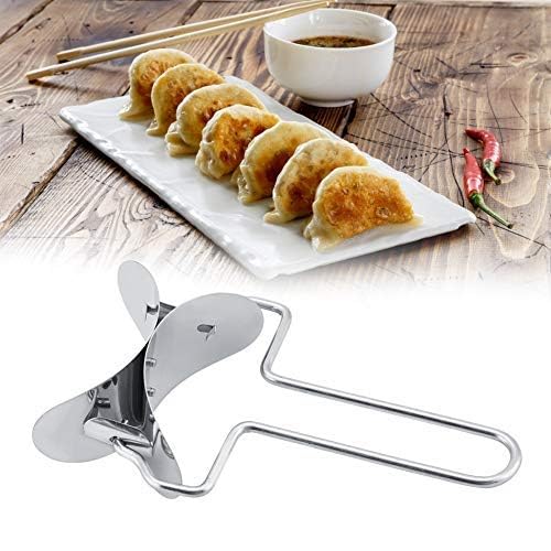 Stainless Steel Dumpling Maker Tool - Professional Dumpling Wrapper Cutter & Dough Roller for Perfect Homemade Dumplings, Ravioli, Wontons | Ideal for Asian Cooking, Family DIY Kitchen Activities & Restaurant Use