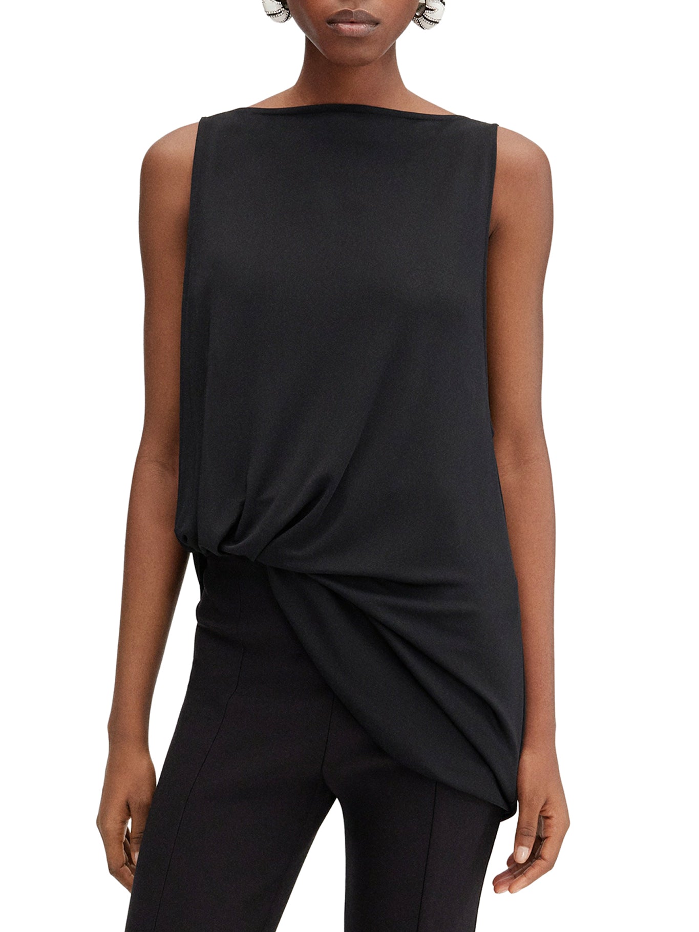 Jacquemus Black Peplum Top - Women's Fashion Blouse for Casual & Party Wear | Perfect for Date Nights, Office, and Evening Outfits