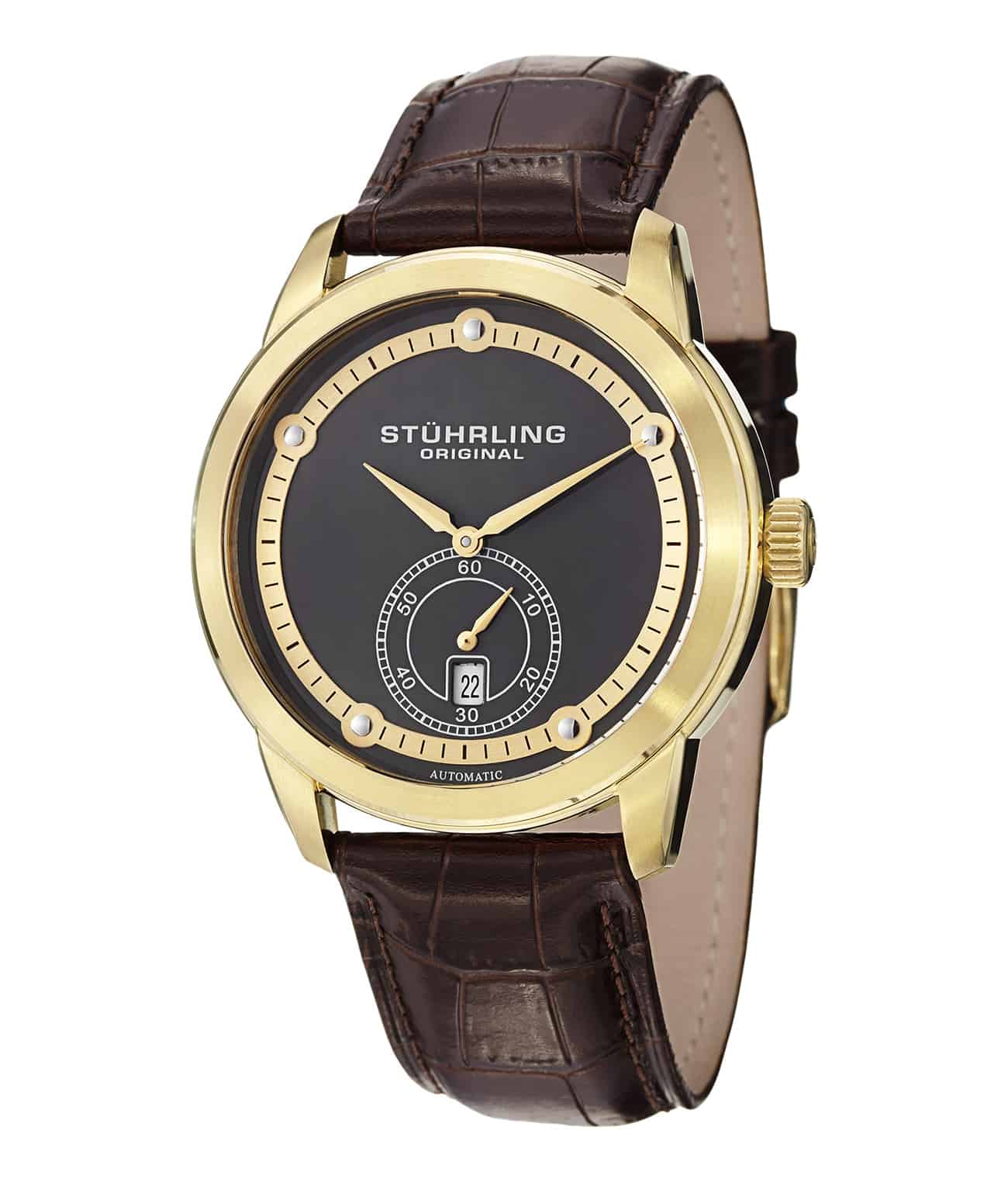 White Dial / Rose Case / Brown Leather Strap Tang Buckle