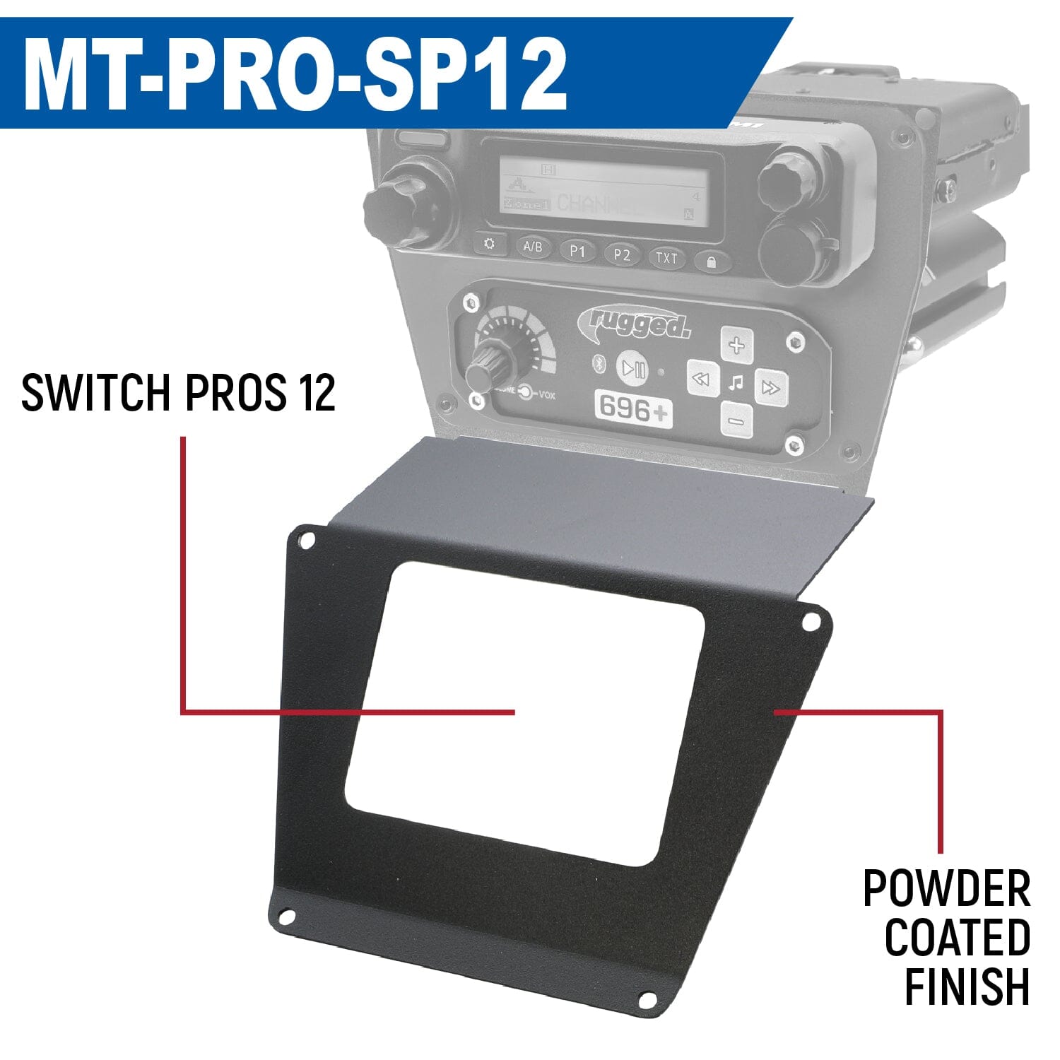 Polaris RZR PRO XP, Turbo R & PRO R Lower Accessory Panel - Dash Mount for Radio & Intercom | Off-Road UTV Accessories for Enhanced Communication & Convenience