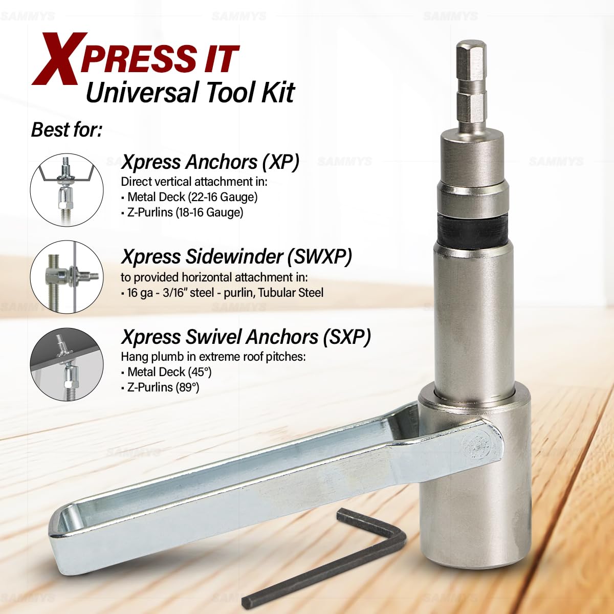 Universal Tool Kit X-Press Rod Anchor Installation - Chrome Plated Heavy Duty Fastener Set for DIY Home Improvement & Auto Repair Projects