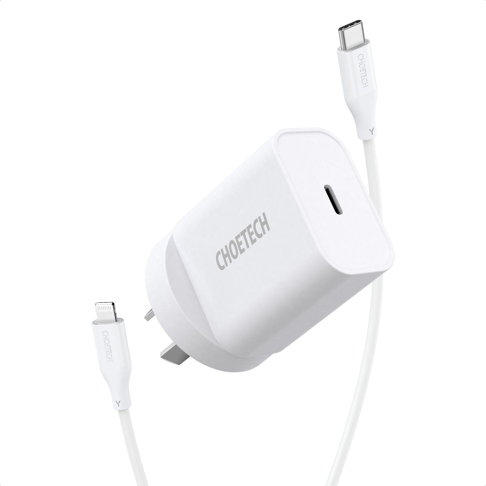 20W PD USB-C Fast Charger with MFi Certified Cable - Nylon Braided, Compatible with iPhone 14/13/12/11/Pro/Max, iPad, Samsung Galaxy - Perfect for Travel, Home & Office Charging