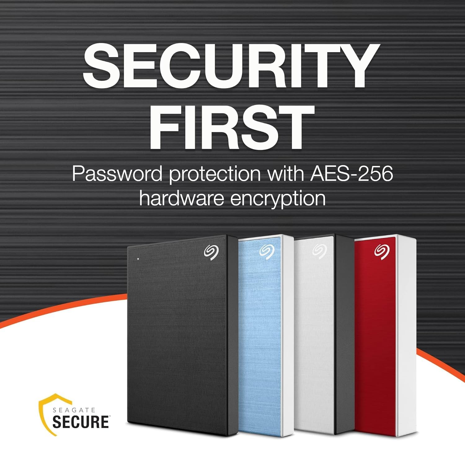 Seagate One Touch 5TB Portable External Hard Drive with Password Protection & Hardware Encryption - USB 3.0 for PC, Mac & Laptop - Backup Storage for Photos, Videos, Music & Work Files (STKZ5000400) - Black