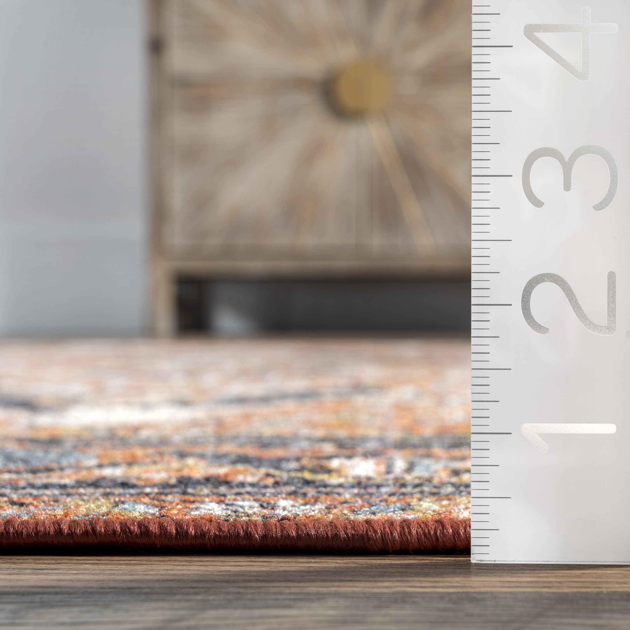 Handmade Dynasty Traditional Rug - Burnt Orange Vintage Persian Style Area Rug for Living Room, Bedroom & Dining Room Decor