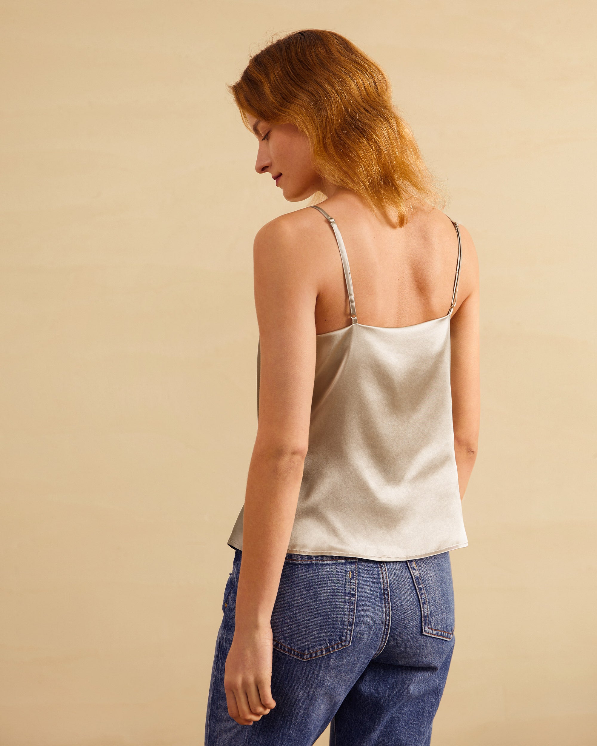Luxury Silk Camisole for Women - Soft Satin Sleepwear & Lingerie Top - Perfect for Nightwear, Lounge Wear and Romantic Occasions