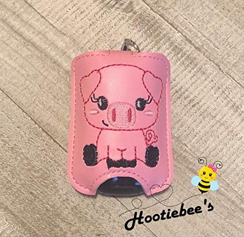 Pig-Shaped Hand Sanitizer Holder & Lip Balm Holder - Cute Animal Sanitizer Clip for Purse, Backpack, Keychain (Perfect for School, Office, Travel, and Daily Use)