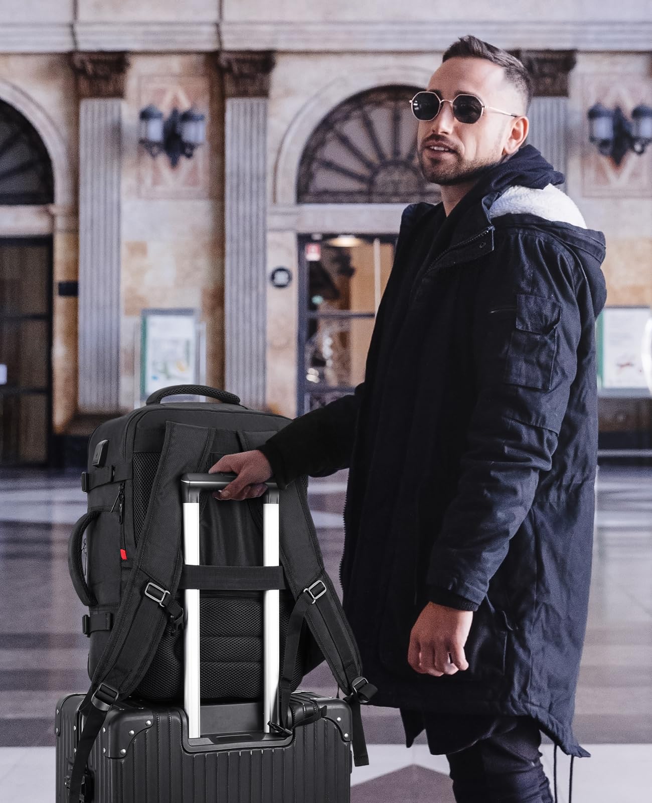 Carry On Travel Backpack for Men & Women - Airline Approved Laptop Backpack with 3 Packing Cubes, Weekender Bag & Mochila de Viaje - Perfect for Business Trips, College Commute & Weekend Getaways