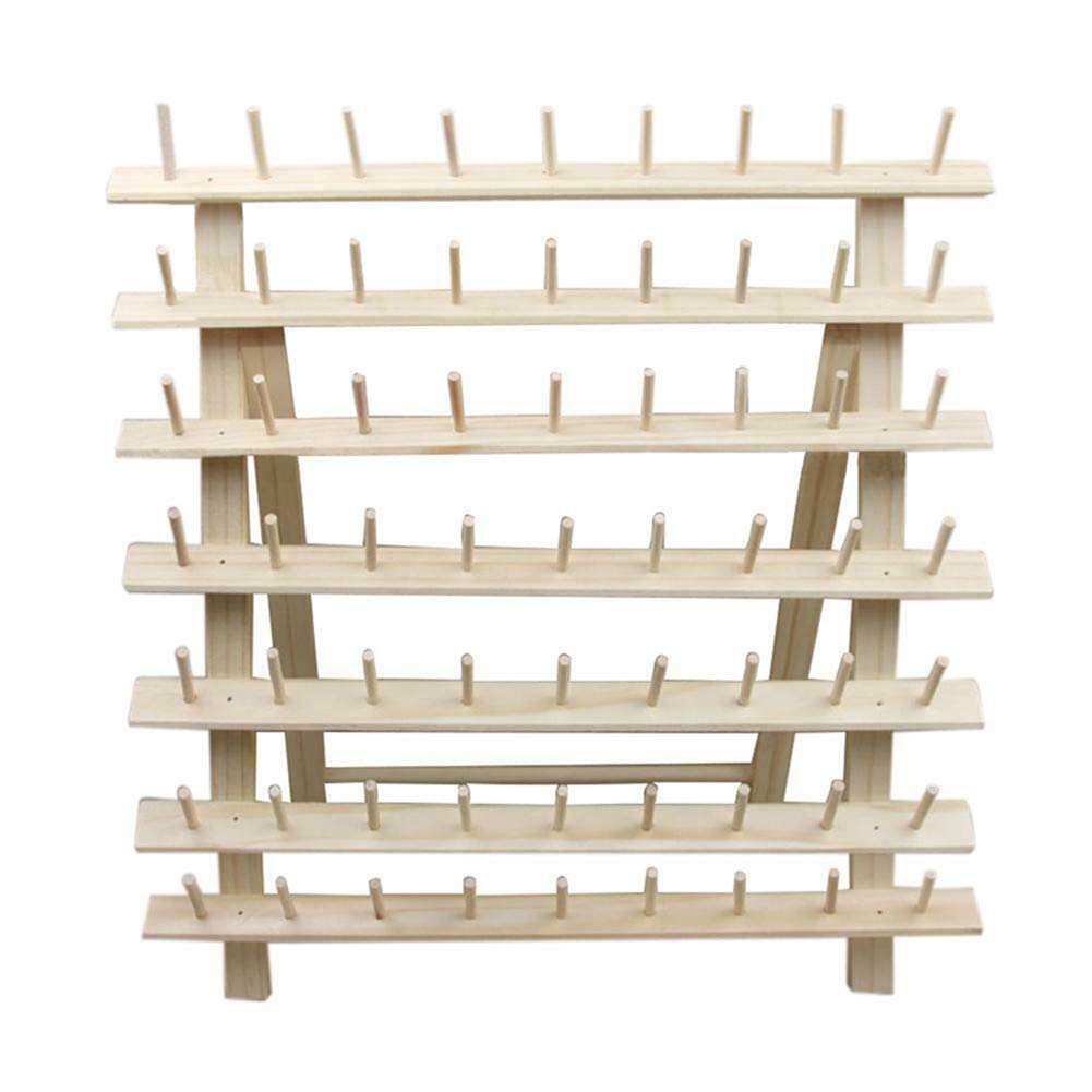 VALINK 63 Spool Wood Thread Rack - Sewing Thread Stand Organizer for Quilting & Embroidery | Bobbin Thread Holder & Spool Storage Rack | Perfect for Tailors, Crafters & DIY Sewing Projects | Home & Studio Organization Tool