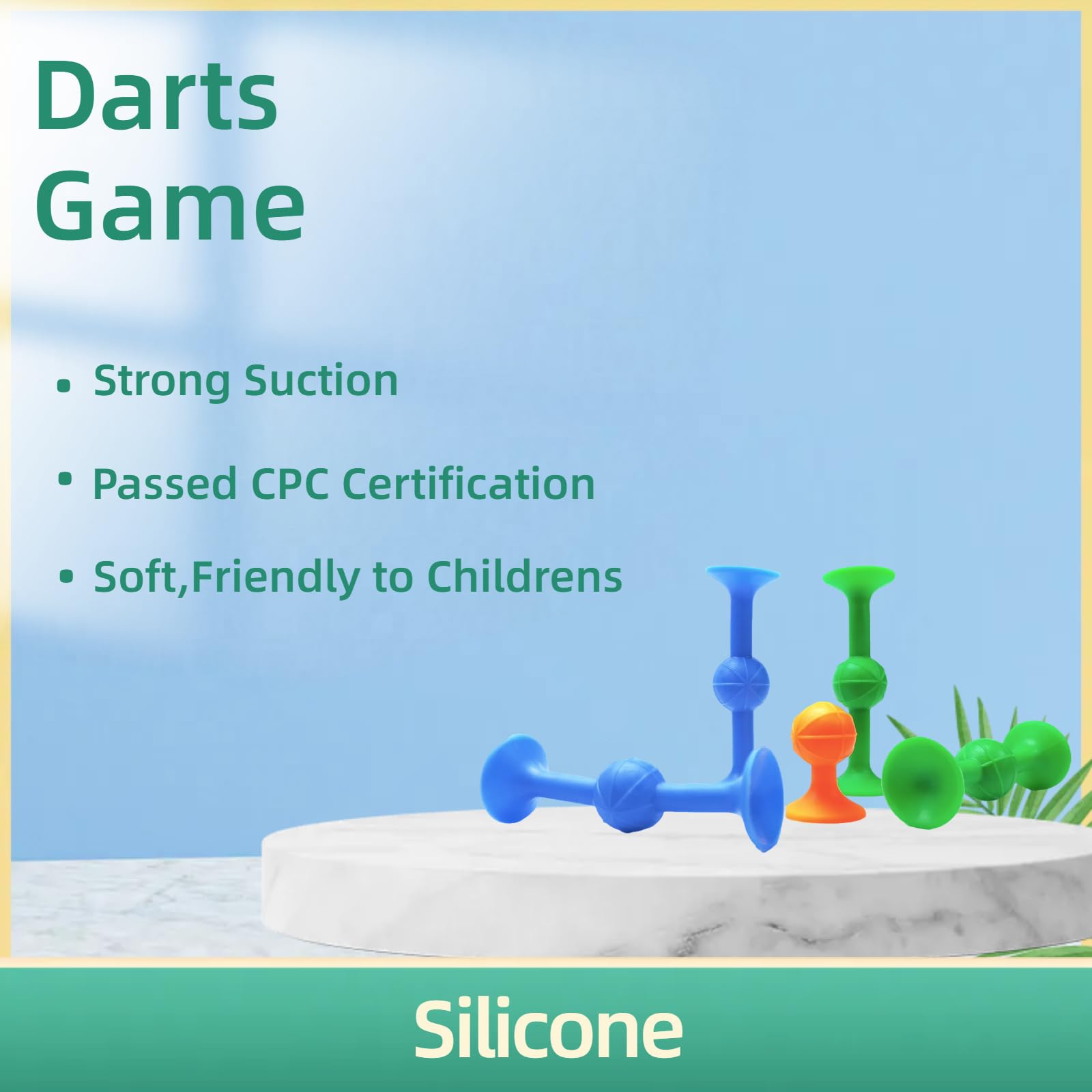 12-Pack Silicone Suction Cup Darts - High-Stick Power for Dart Board Games, Family Fun & Party Entertainment - Safe Indoor/Outdoor Play for Kids & Adults