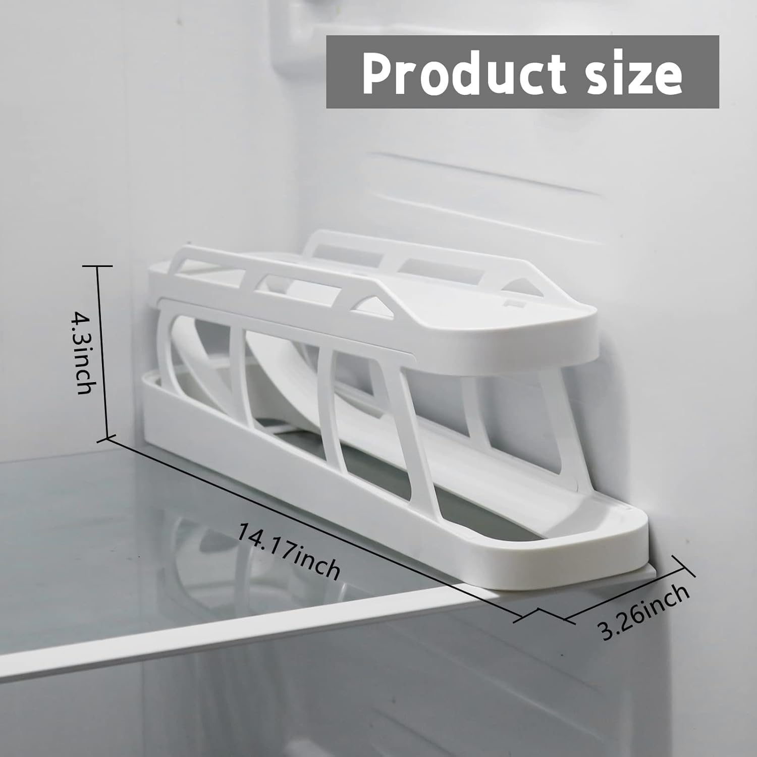 AVMPHD 2-Tier Automatic Rolling Egg Storage Container for Refrigerator - Space Saving Egg Holder with Anti-Slip Bottom for Fridge, Countertop & Cabinet | Perfect for Kitchen Organization & Fresh Egg Storage
