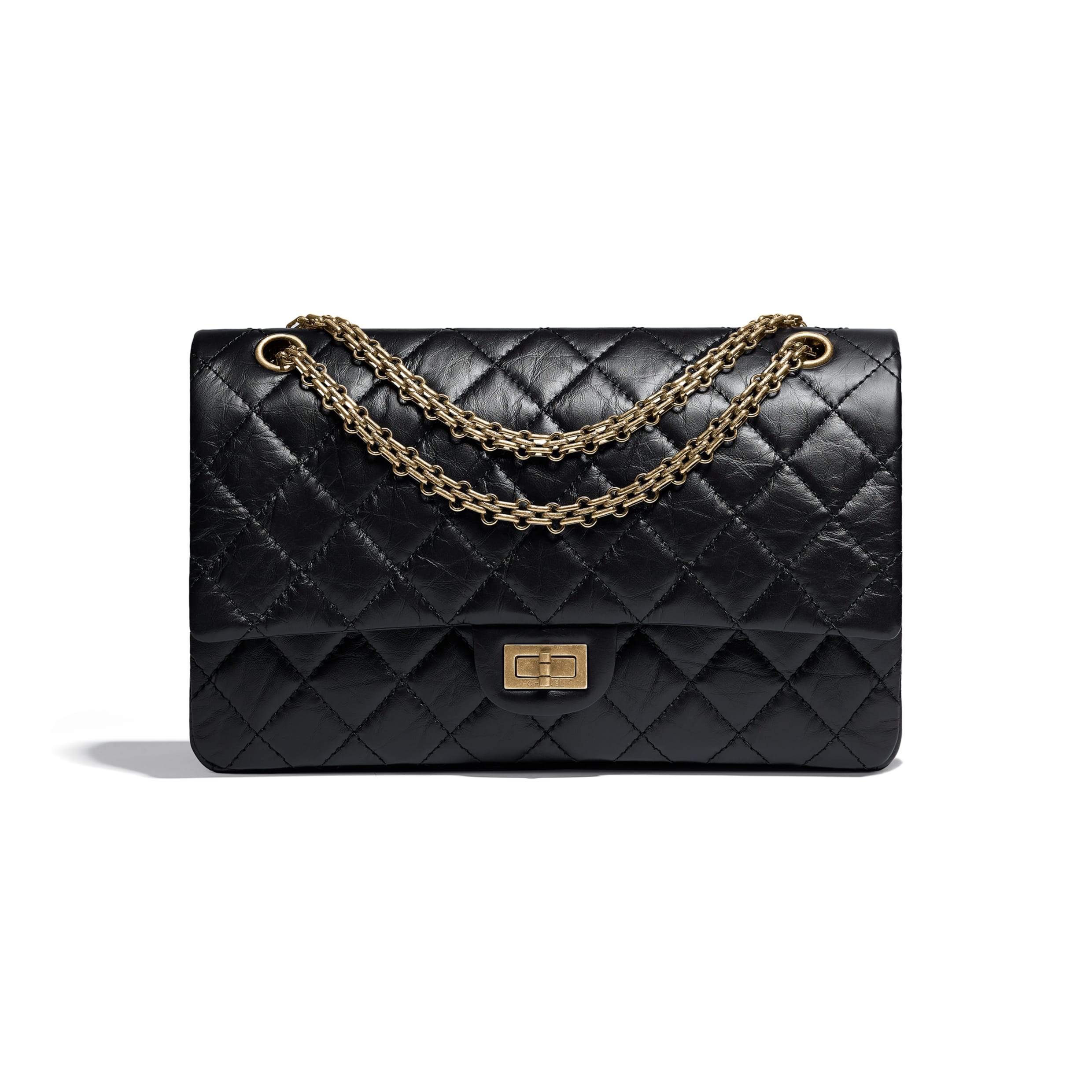 Chanel 2.55 Classic Flap Bag - Authentic Aged Calfskin Leather Handbag in Black | Luxury Designer Purse for Women, Perfect for Work, Evening Events & Everyday Use