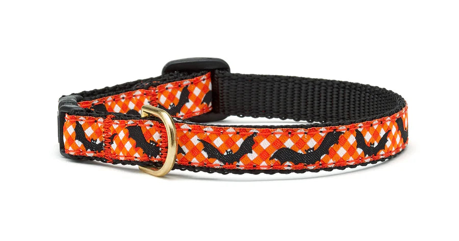 Batty Dog Collar - Cute Bat Pattern Pet Collar for Small Medium Dogs | Halloween Costume Accessory & Everyday Walk