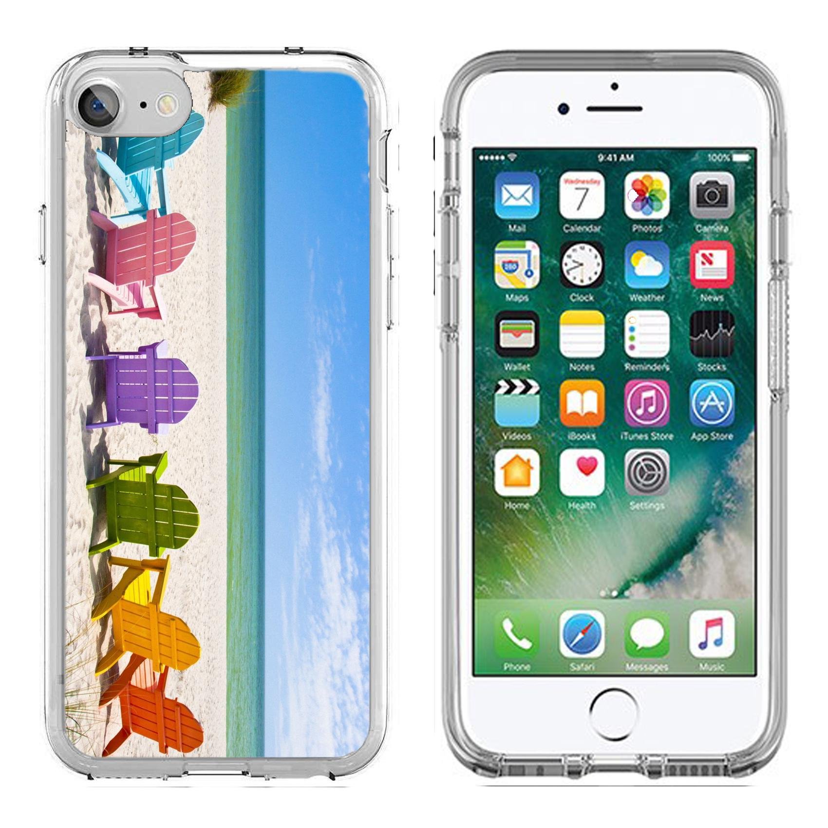 Liili Clear Soft TPU Rubber Silicone Bumper Snap Case for iPhone 7/8 - Shockproof & Scratch-Resistant Protective Cover - Perfect for Beach Vacations, Travel, and Outdoor Adventures