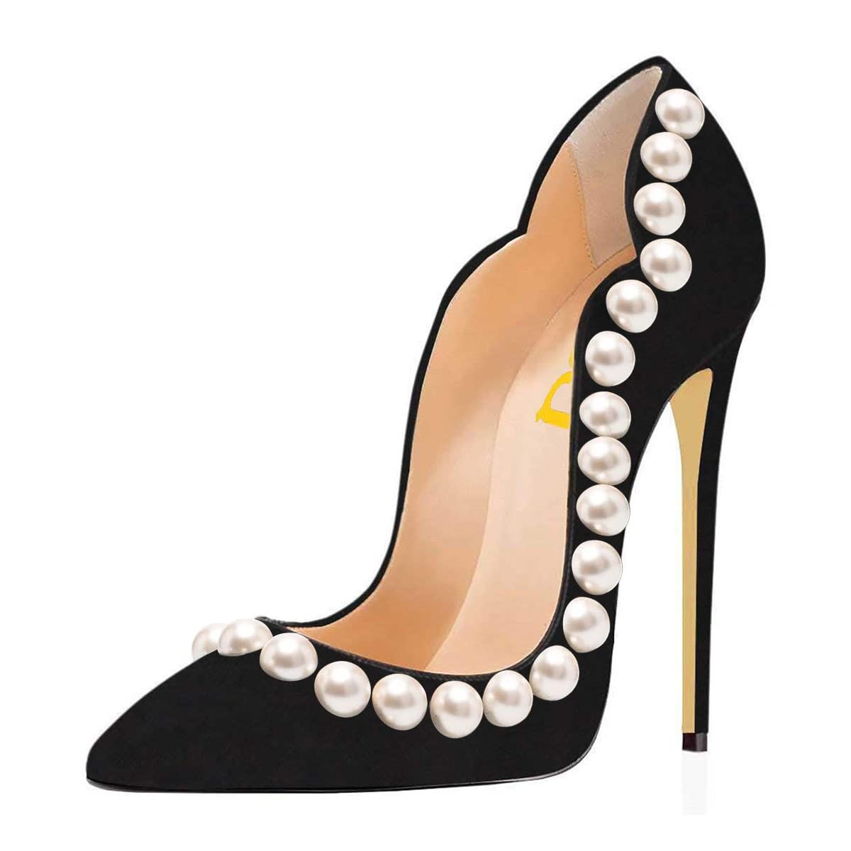 FSJ Women's Classic Pointed Toe High Heel Pumps - Sexy Stiletto Dress Shoes for Office, Party & Prom - Comfortable Ladies Heels US Size 4-15 - Perfect for Work, Weddings & Night Out