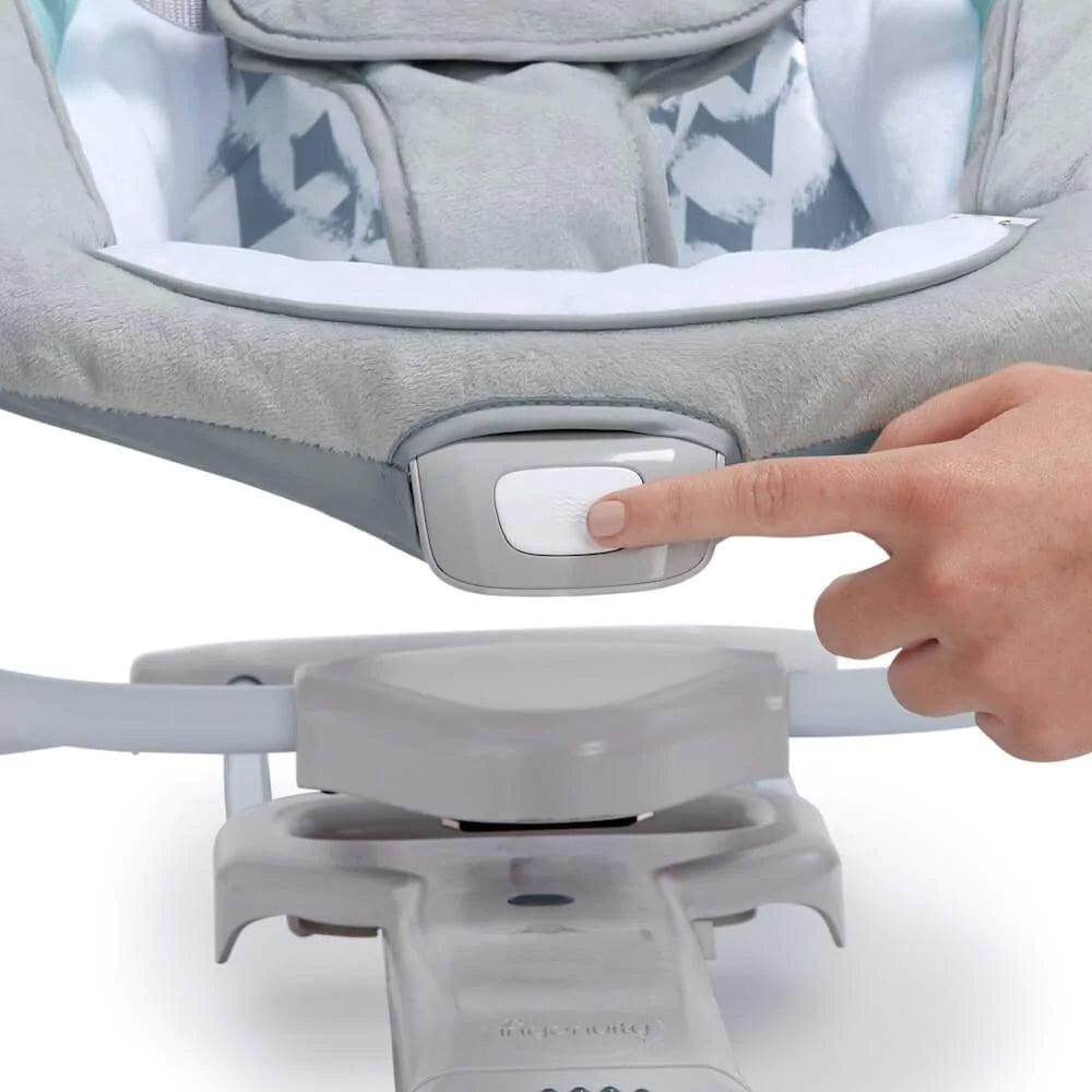 Bright Starts ConvertMe Swing to Seat - 2-in-1 Baby Swing & Bouncer | Portable Infant Rocker with Adjustable Speeds & Soothing Music | Perfect for Nursery, Living Room & Travel (Raylan One Size)