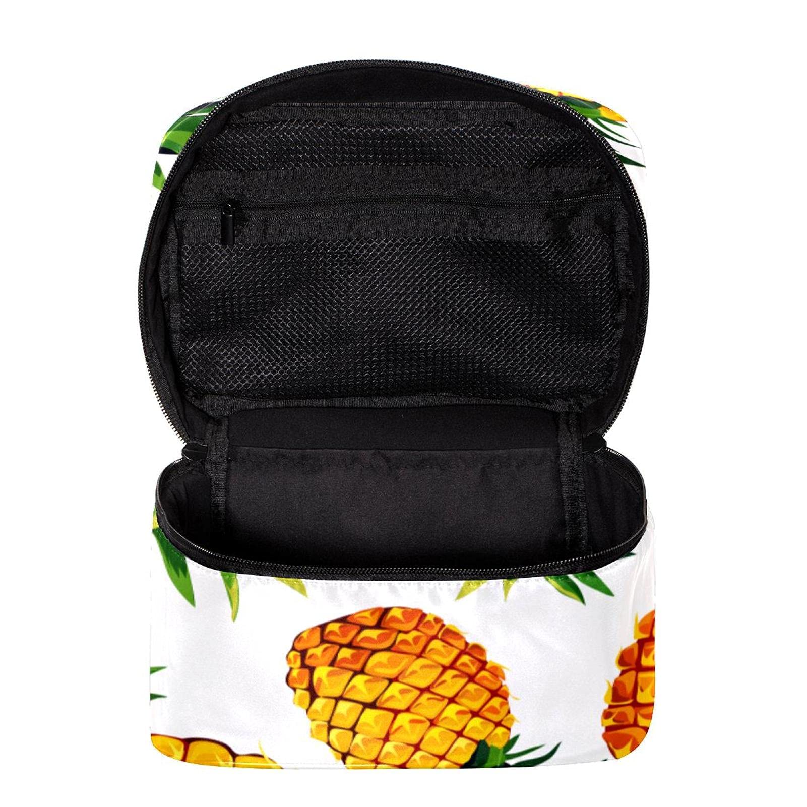 Large Pineapple Travel Makeup Bag - Waterproof Cosmetic Organizer with Zipper for Women & Girls | Perfect for Vacation, Gym, Beach Trips & Daily Essentials Storage