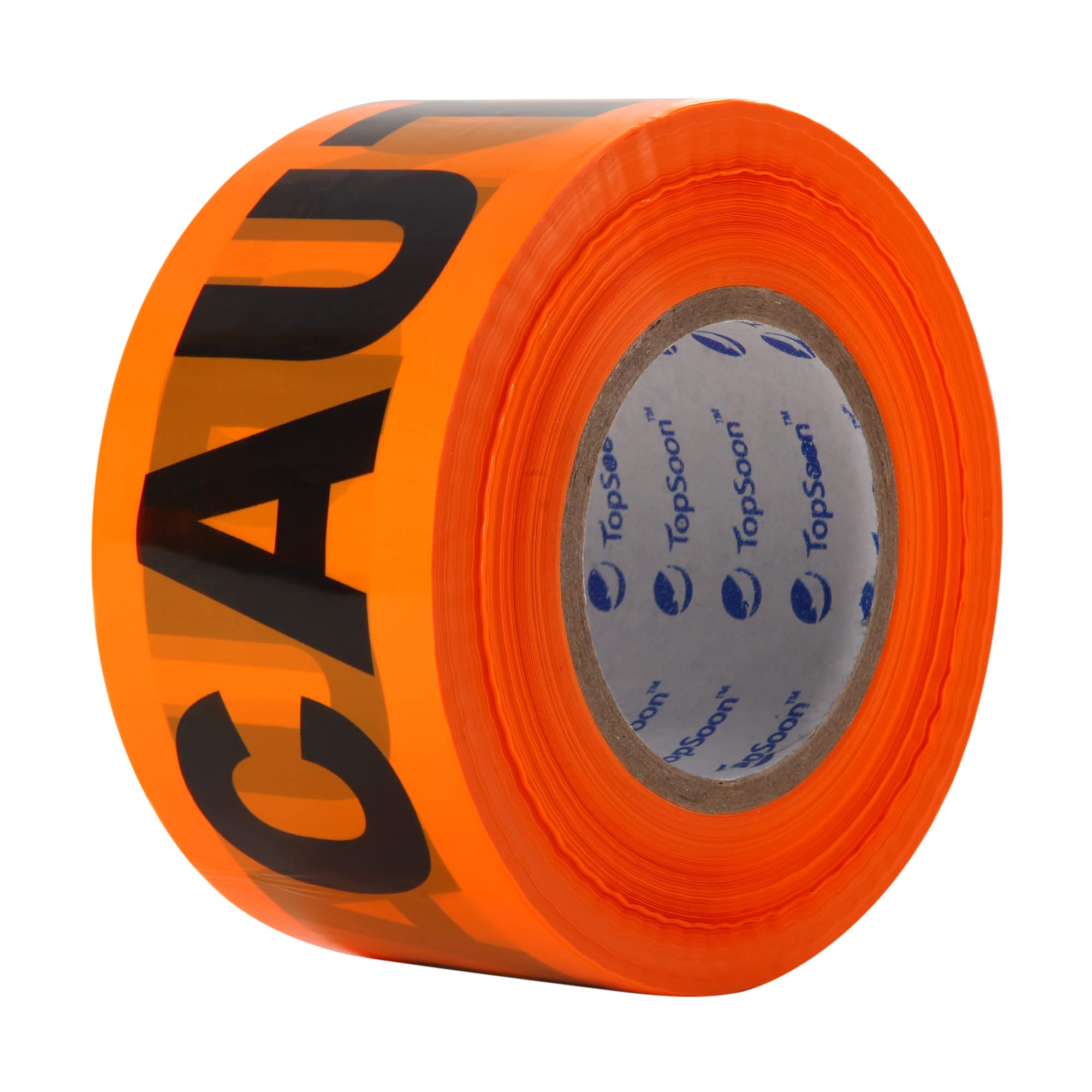 TopSoon 3-Inch x 1000-Feet Orange Safety Caution Tape - Heavy Duty Barricade Tape for Construction Zones, Hazard Areas & Crowd Control - Weatherproof Do Not Enter Warning Tape for Work Sites, Events & Emergency Scenes