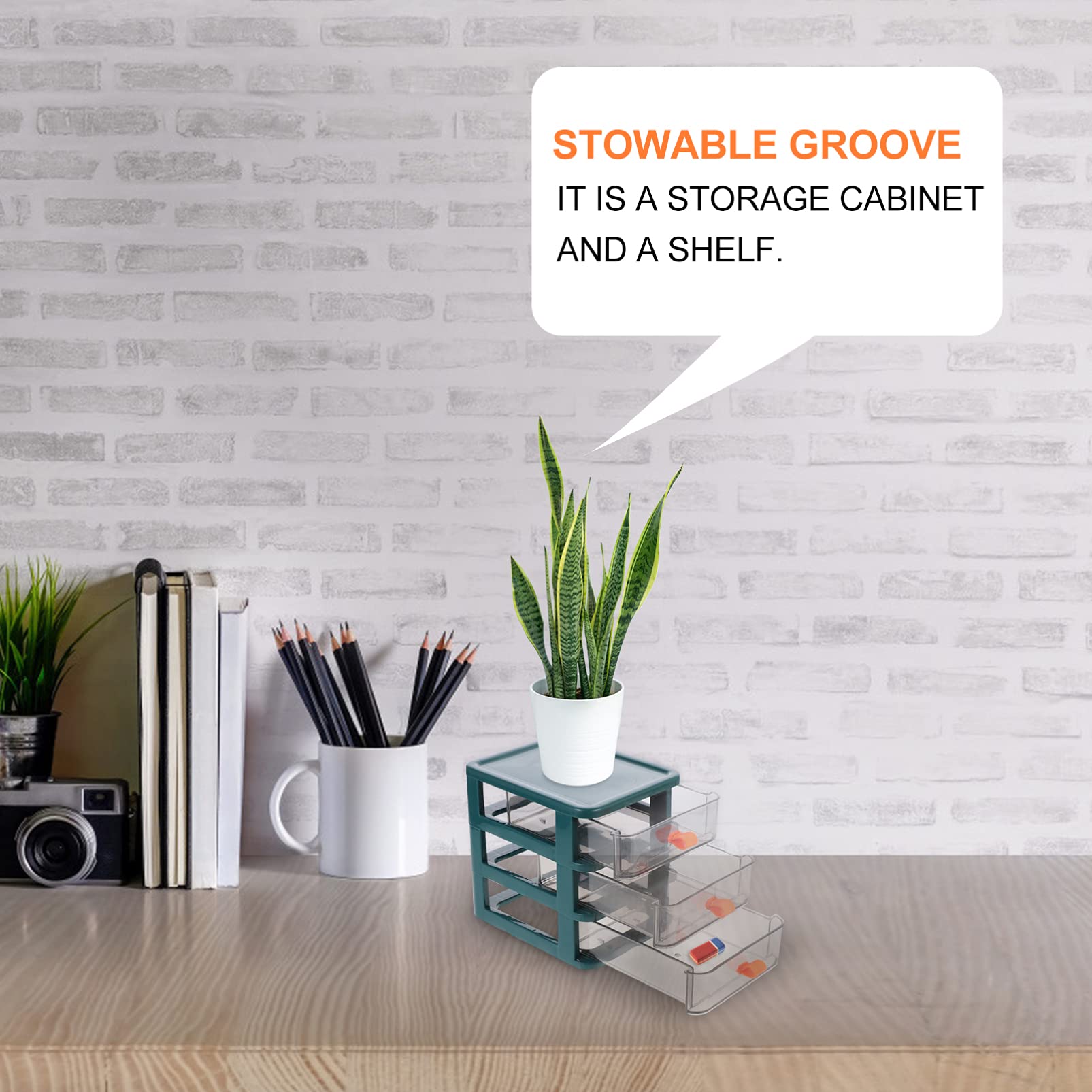 BESPORTBLE 3 Drawer Makeup Storage Box | Small Cosmetic Organizer for Desk & Bathroom