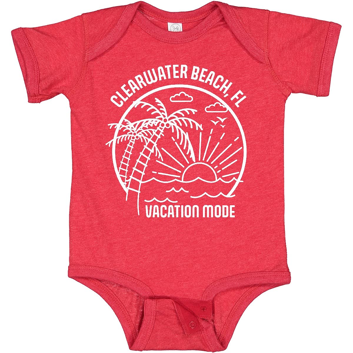 Inktastic Summer Vacation Mode Clearwater Beach Florida Baby Bodysuit - Cute Florida-Themed Outfit for Infants & Toddlers - Perfect for Beach Trips, Family Photos & Vacation Souvenirs