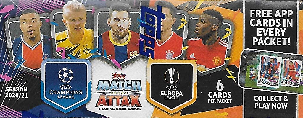 2020-21 UEFA Topps Match Attax Champions League Trading Cards - 30pk Retail Box (180 Cards Total) - Perfect for Soccer Fans & Collectors