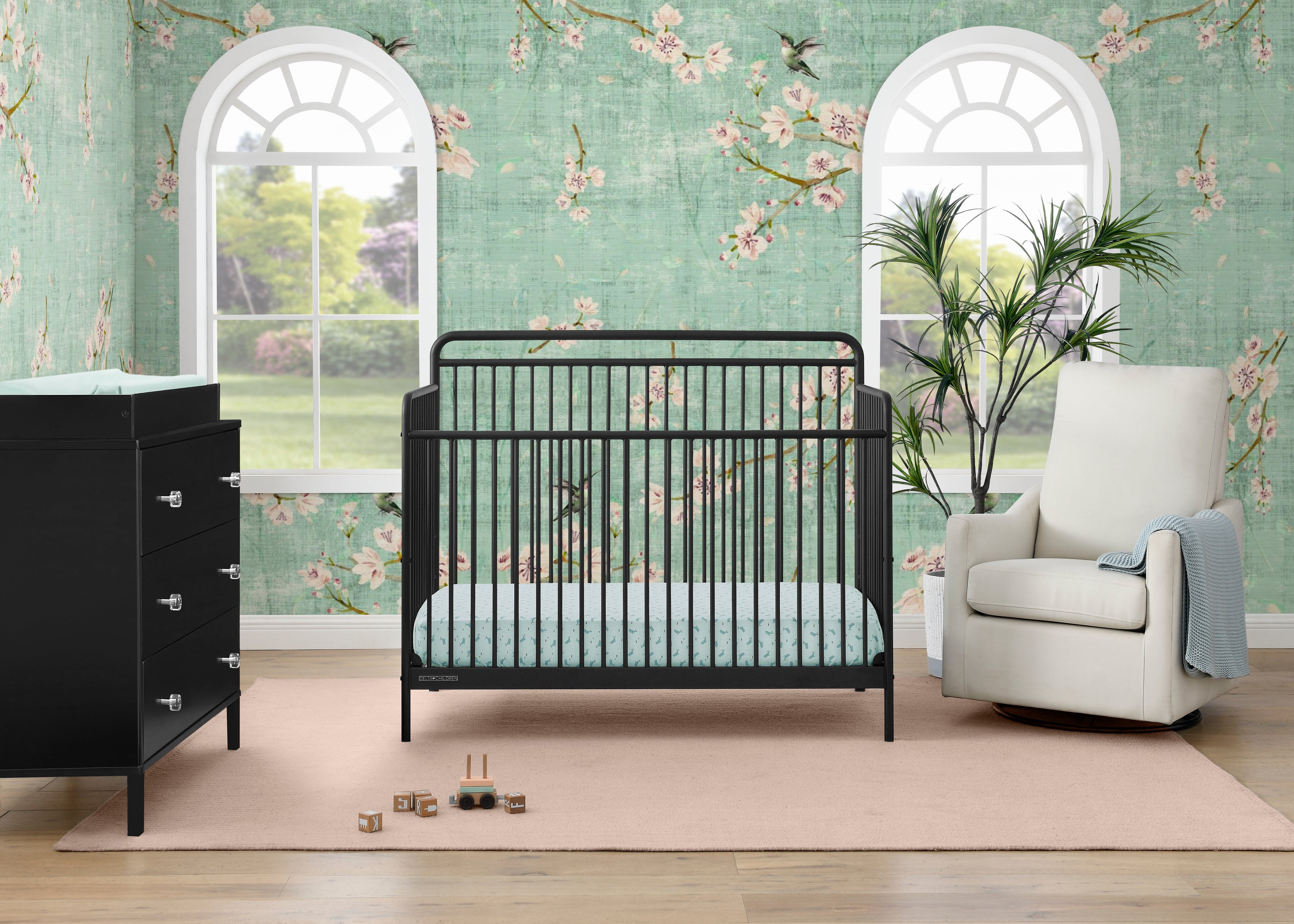 Hayden 5-in-1 Convertible Baby Crib - Toddler Bed, Daybed & Full-Size Bed | Safe Nursery Furniture for Newborns & Kids | Perfect for Bedrooms & Daycare Centers