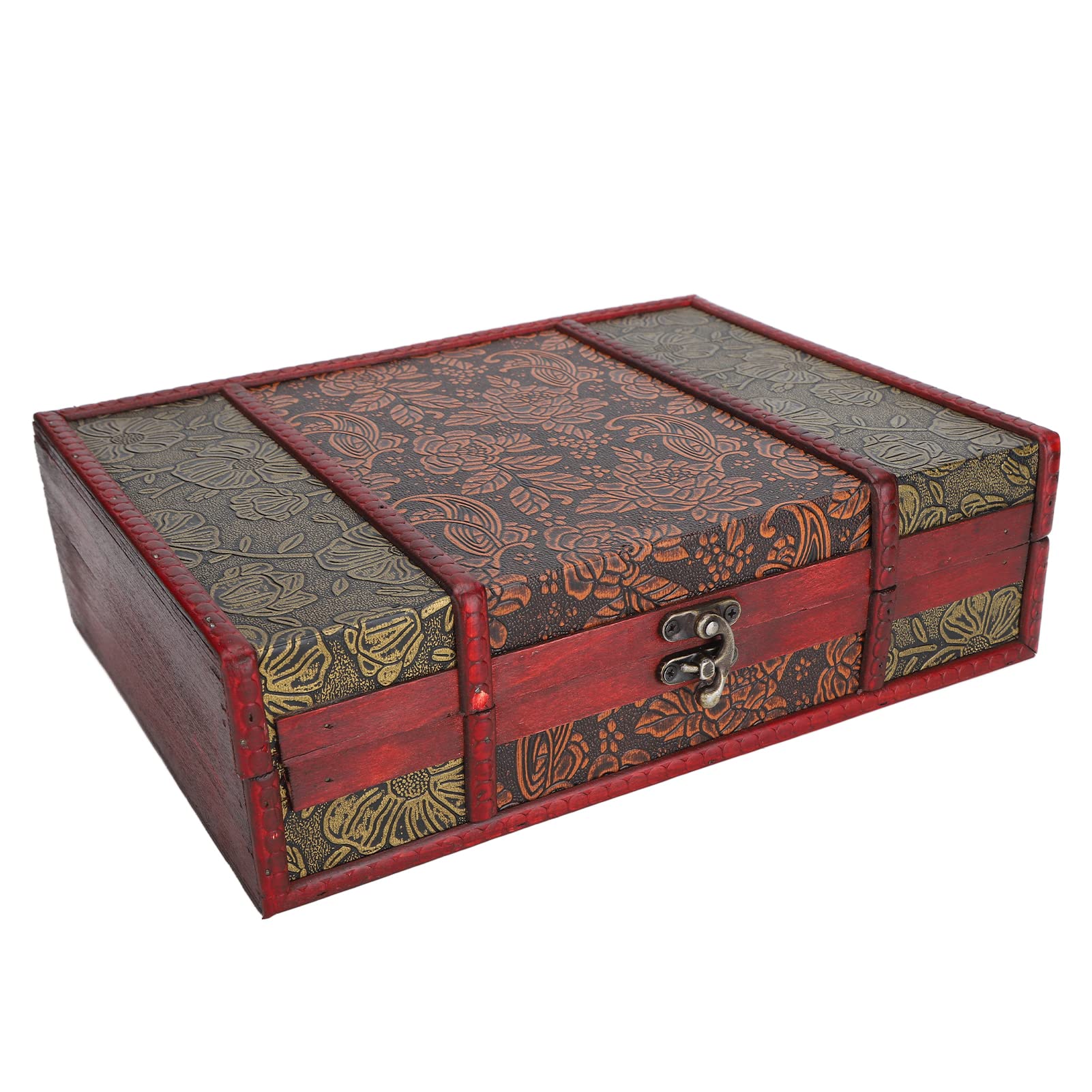 Vintage Wooden Storage Box - Handcrafted Antique Style Jewelry Organizer, Cosmetic Case & Home Decor for Books, Beauty Salon & Gift Giving