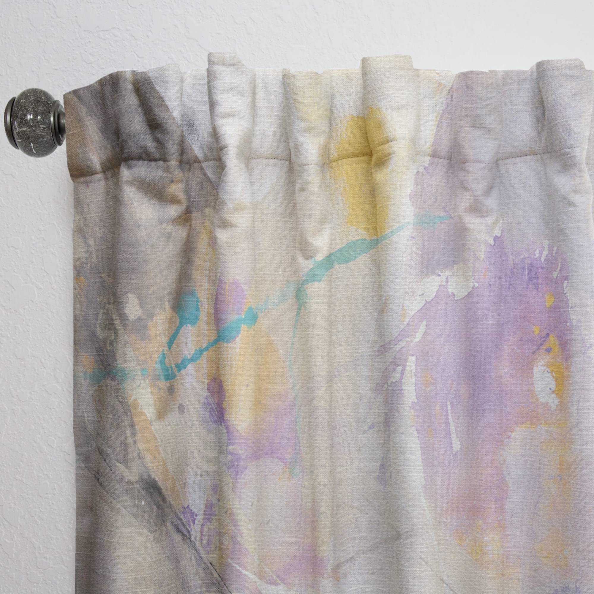DesignQ Spring Minimalist Confetti I Thermal Insulated Curtains - Single Panel 52x63 Inches - Blackout Drapes for Bedroom & Living Room - Perfect for Home Decor, Privacy & Light Control