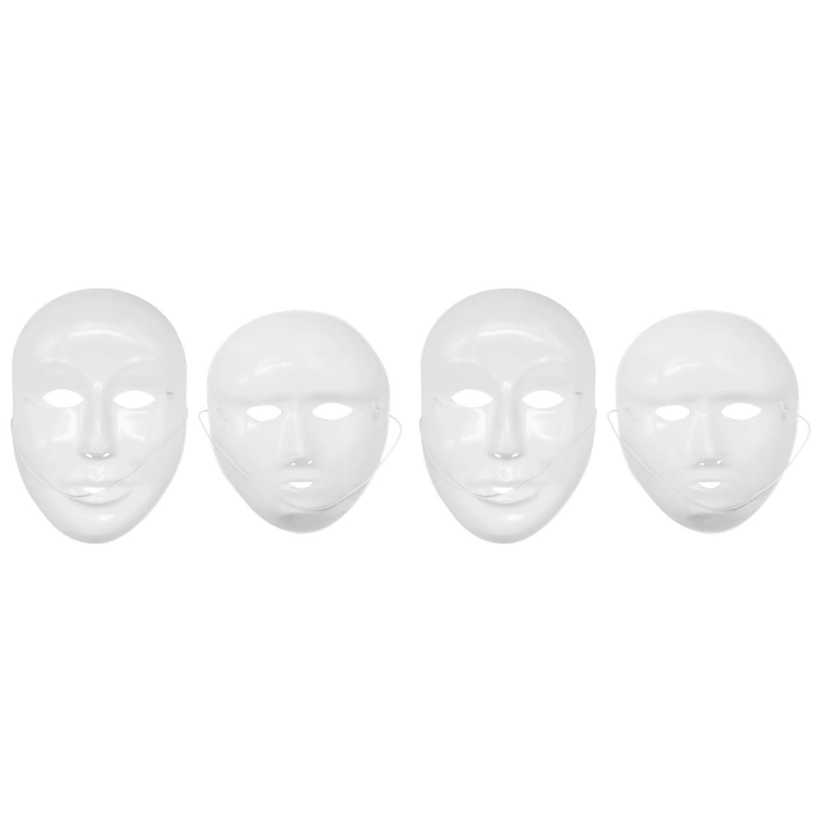 Abaodam 48 Pack White Full Face Halloween Masks - Blank Party Masks for Cosplay, The Purge, Costume Parties & Scary Events