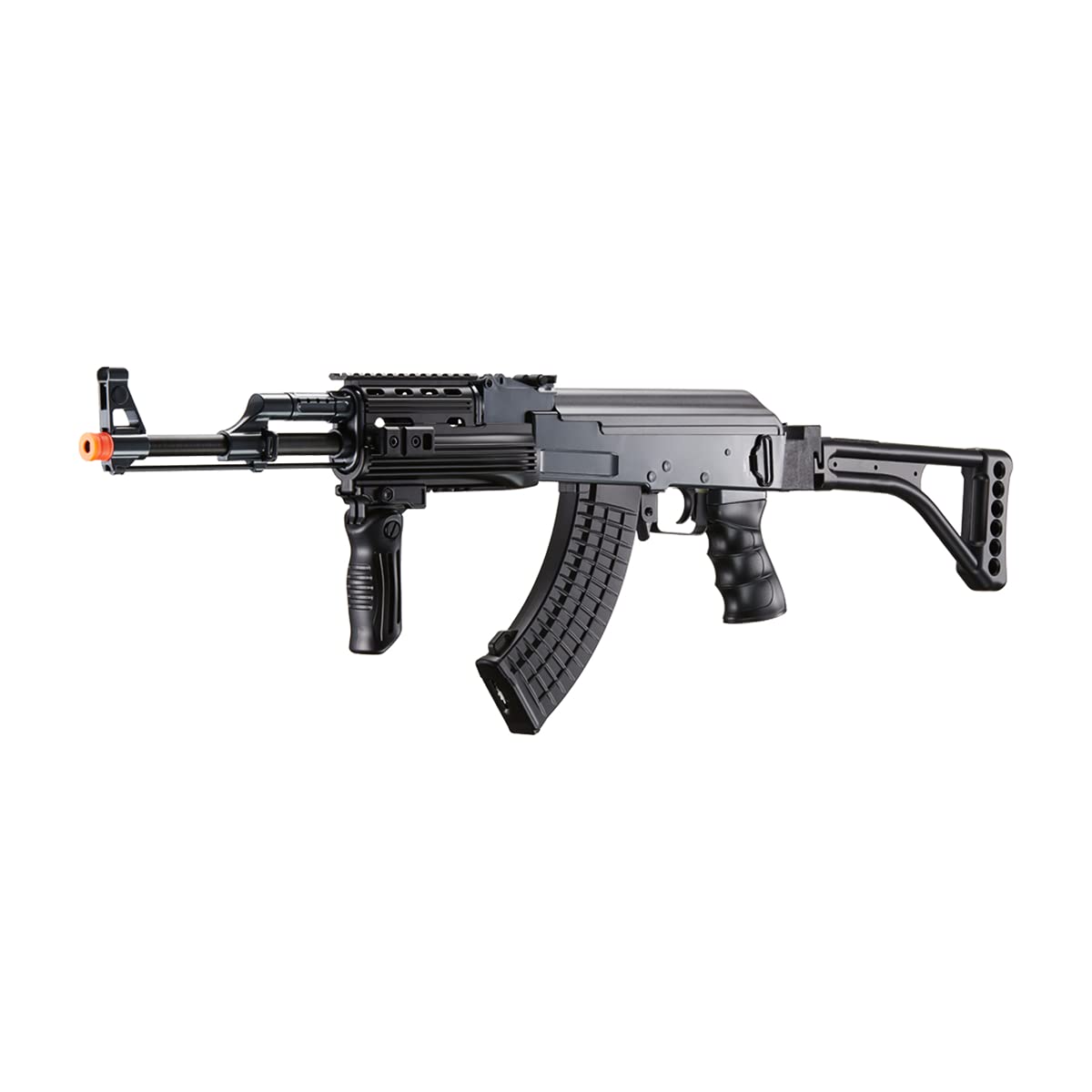 365 FPS DE Airsoft AK-47 AEG Rifle with Side Folding Stock - Includes Battery & Charger (Black) | Perfect for Tactical Training, Airsoft Games & Outdoor Shooting Practice