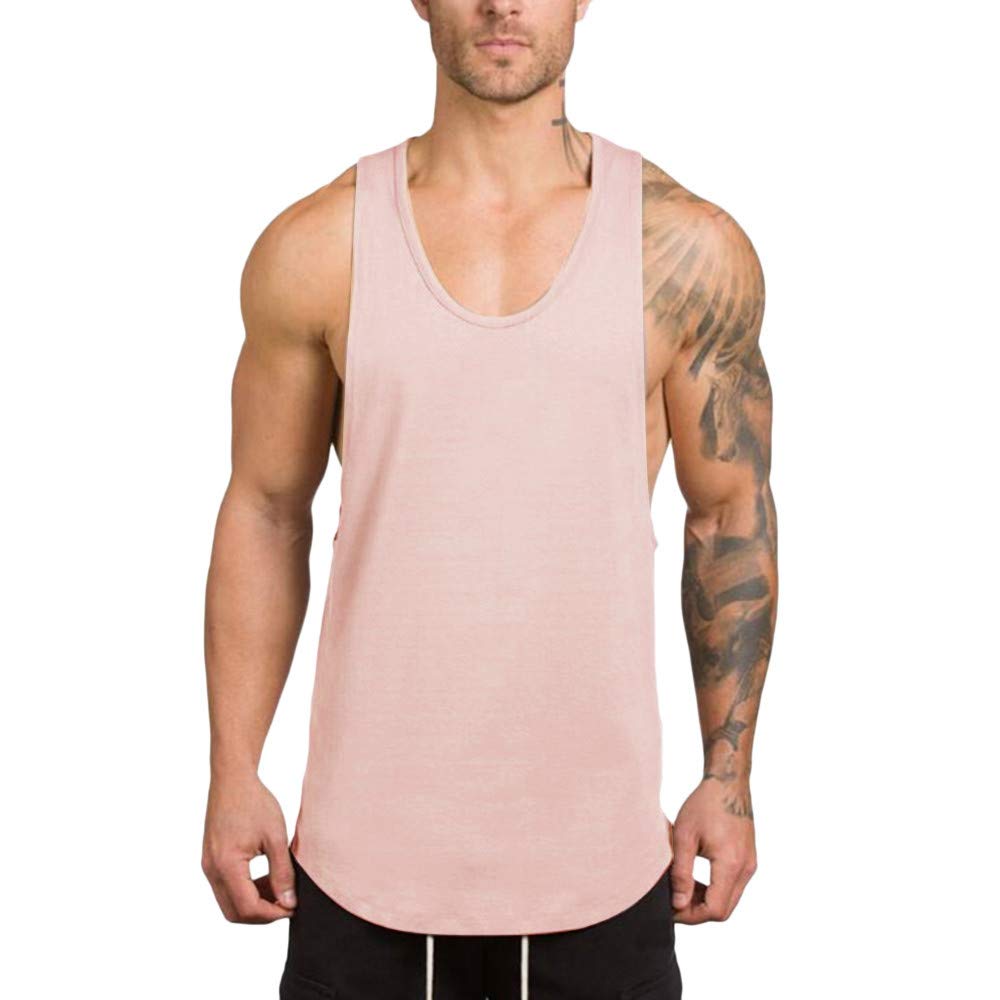 Men's Muscle Tank Top - Sleeveless Gym Shirt for Bodybuilding & Fitness - Breathable Workout Vest for Men - Yellow Athletic Singlet - Perfect for Weightlifting, Running & Training