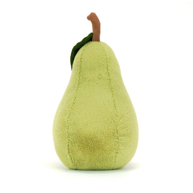 Jellycat Amuseables Pear Plush Toy - Soft & Cuddly Stuffed Fruit for Kids & Adults - Perfect for Gifts, Nursery Decor, and Stress Relief