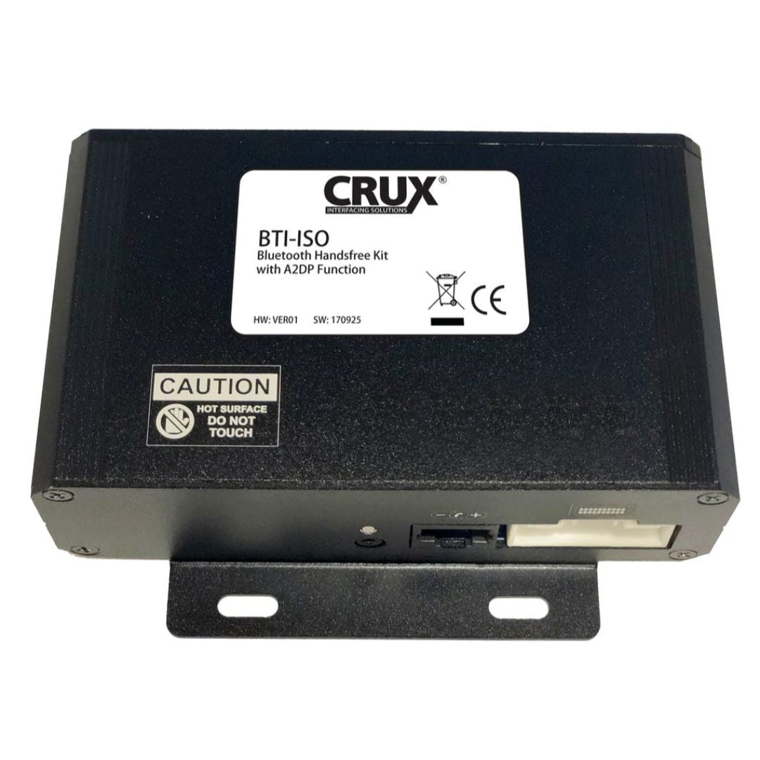 Crux BTI ISO Universal Bluetooth Handsfree Car Kit with ISO Connectors - 4 Channel Music Streaming & Hands-Free Calling for Safer Driving | Compatible with Most Vehicles | Perfect for Commuting, Road Trips & Business Calls