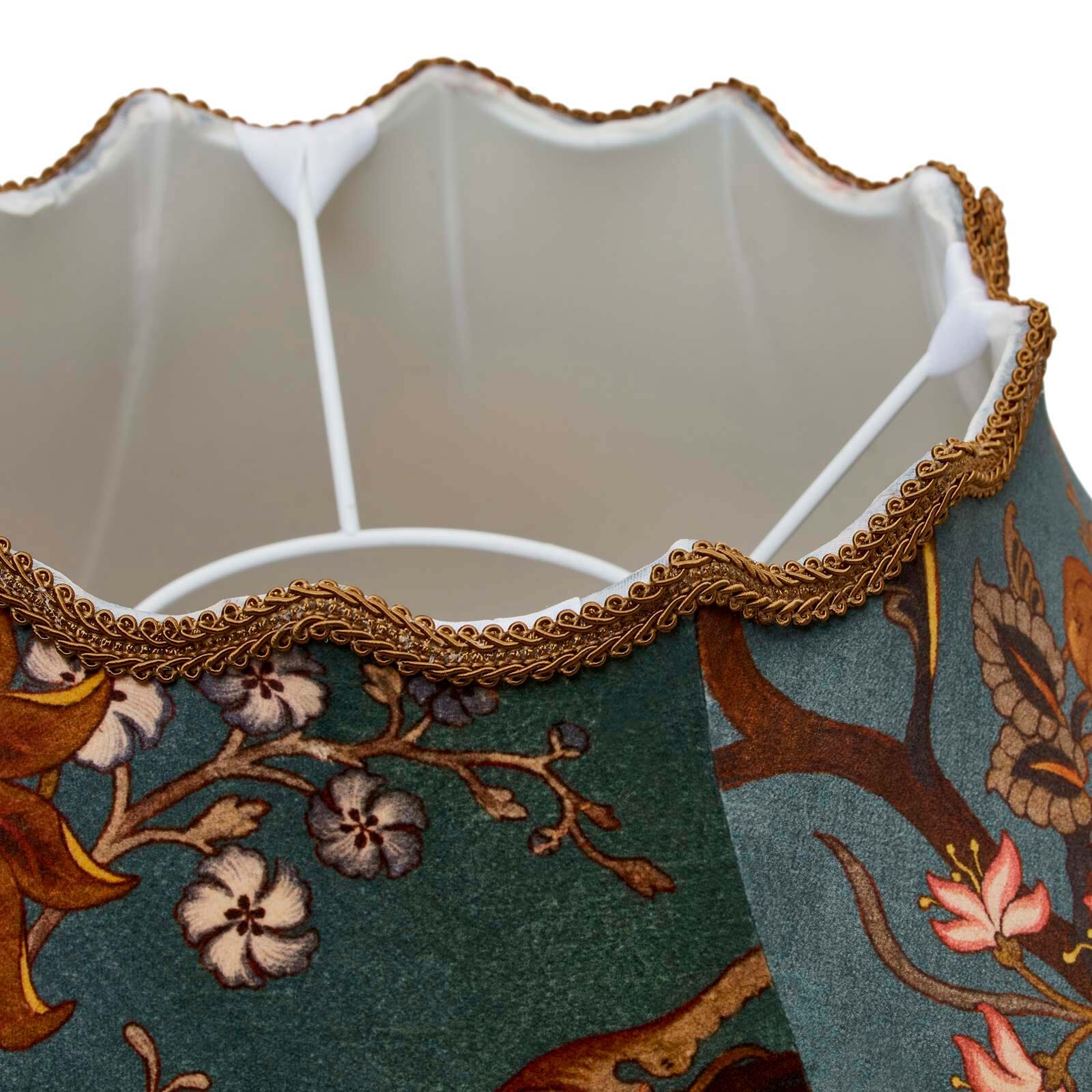 ARTEMIS Velvet Isabella Lampshade in Petrol Blue - Elegant Home Decor for Living Room, Bedroom & Office Lighting