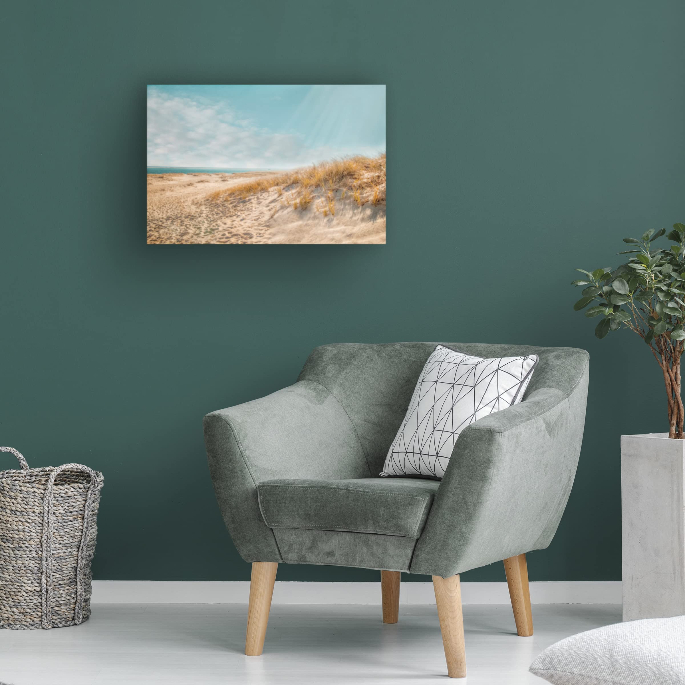 Brooke T Ryan 'Chatham Lighthouse Beach' Canvas Wall Art Print - Coastal Decor for Living Room, Bedroom & Office - Trademark Fine Art Collection