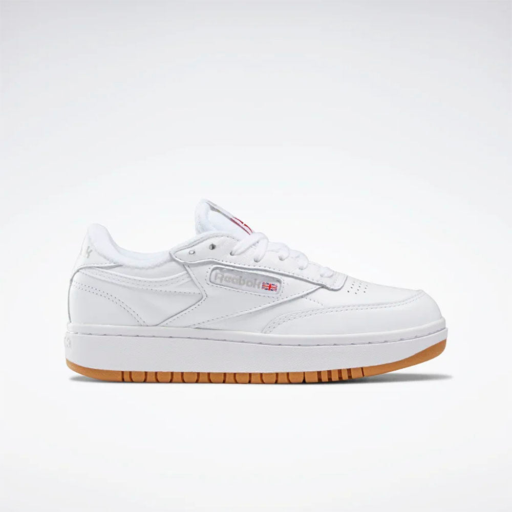 Reebok Women's Club C Double Vintage Sneakers - Classic White Leather Tennis Shoes for Casual Wear & Street Style Fashion