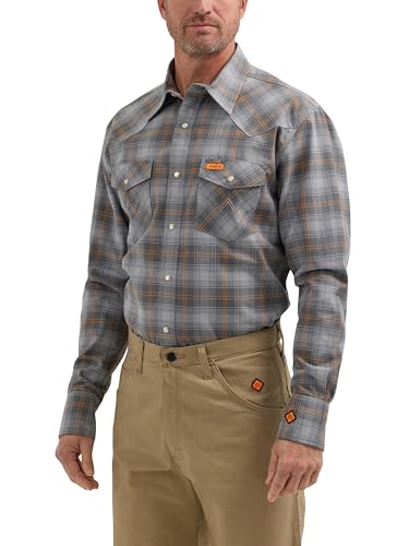 Grey/Orange Plaid