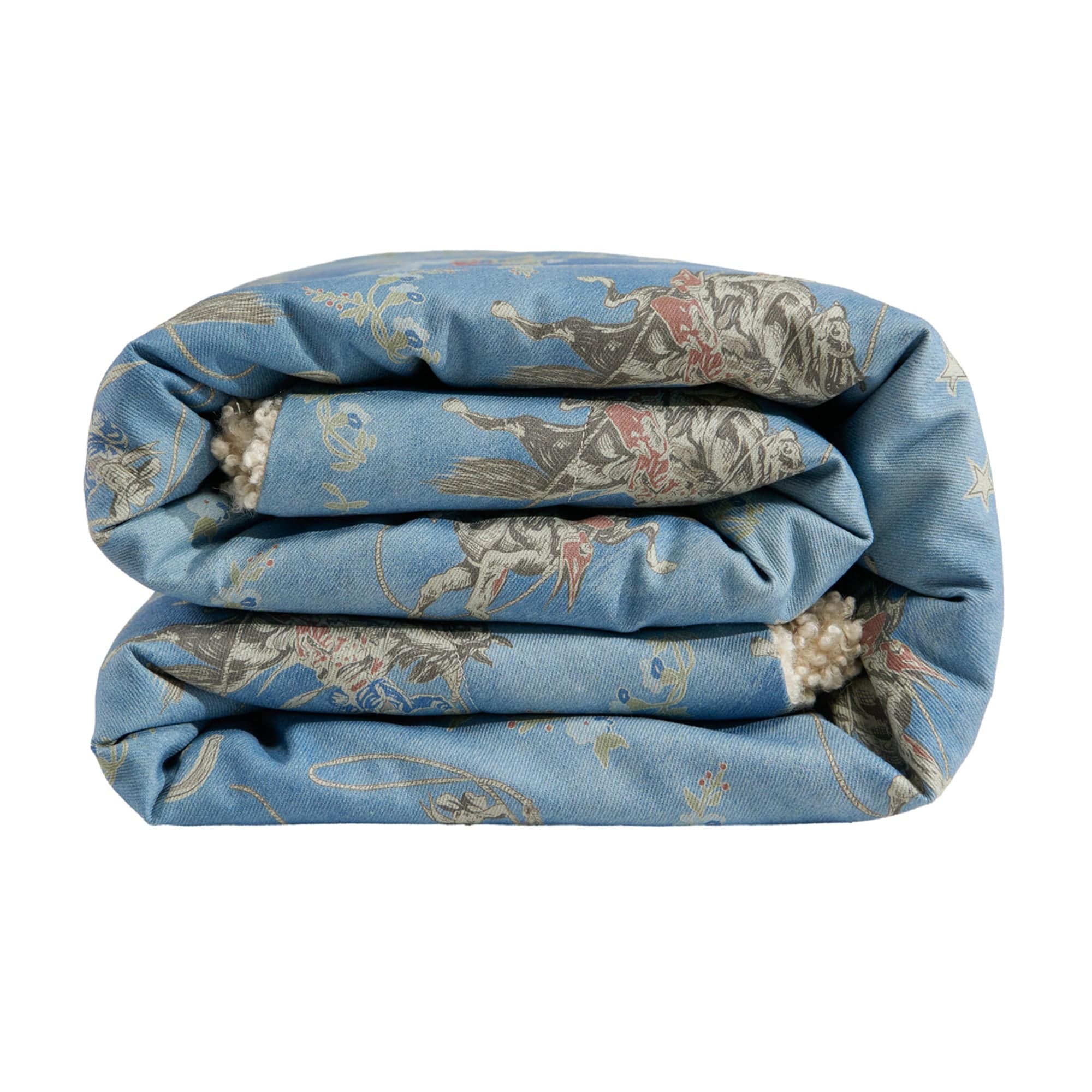 Lee Western Washed Denim Teddy Backed Throw Blanket - Cozy Flannel-Lined Western Style Throw for Couch, Bed & Home Decor - Perfect for Fall, Winter & Cabin Decorating