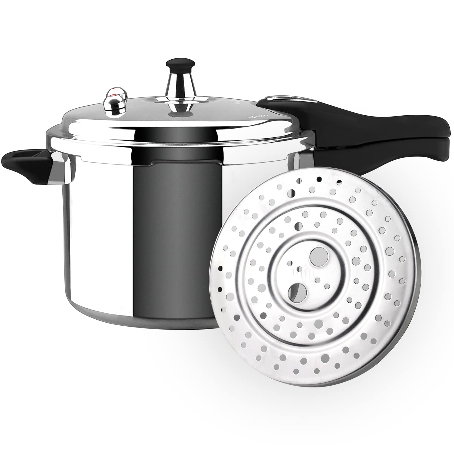 Magefesa Avant 4.1 Quart Aluminum Pressure Cooker - Gas/Electric/Ceramic Stove Compatible, Fast Cooking Pot for Canning & Instant Meals | Perfect for Home Cooking, Meal Prep & Pressure Canning