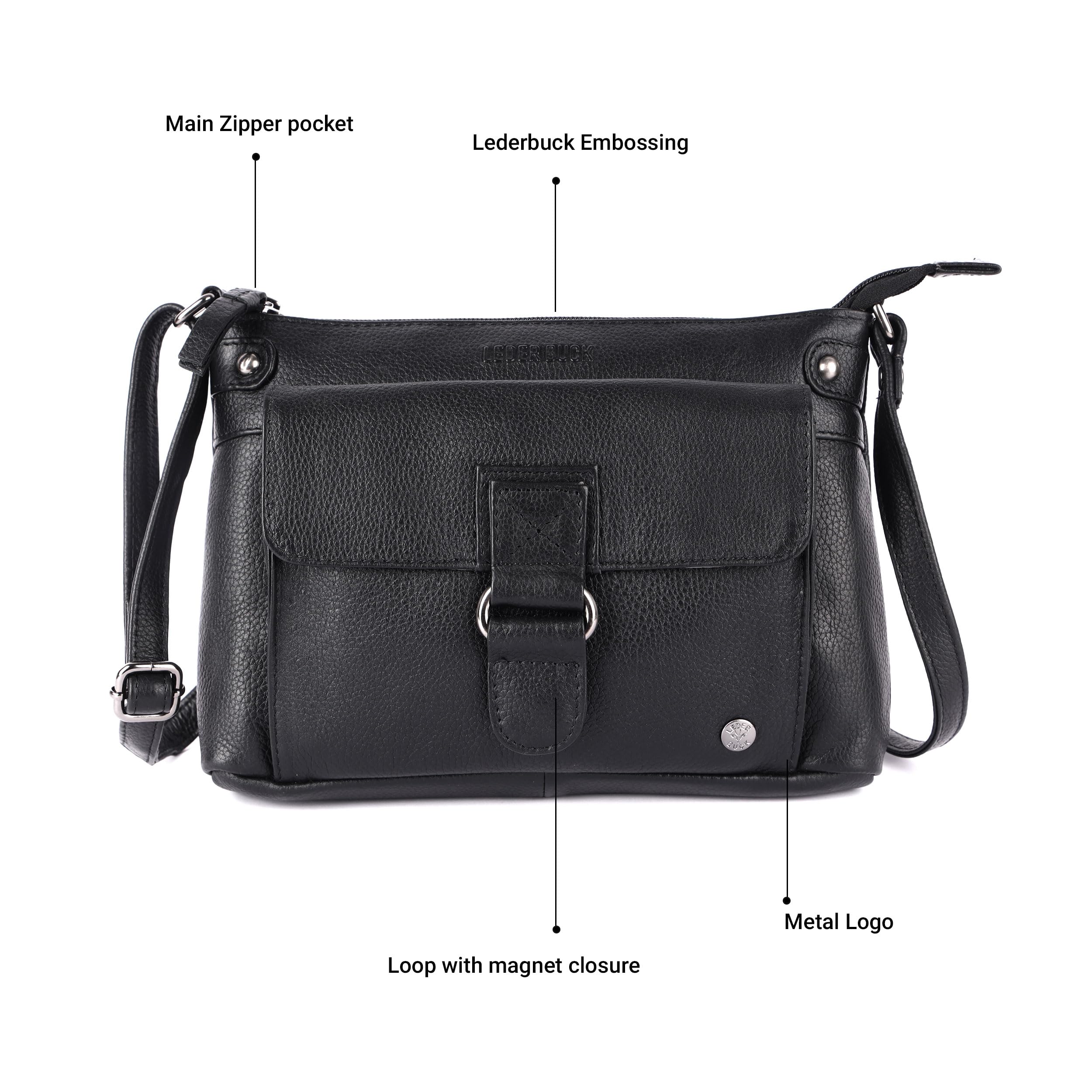 Lucy Small Soft Leather Crossbody Handbag for Women - Stylish Purse for Everyday Use, Travel & Date Night