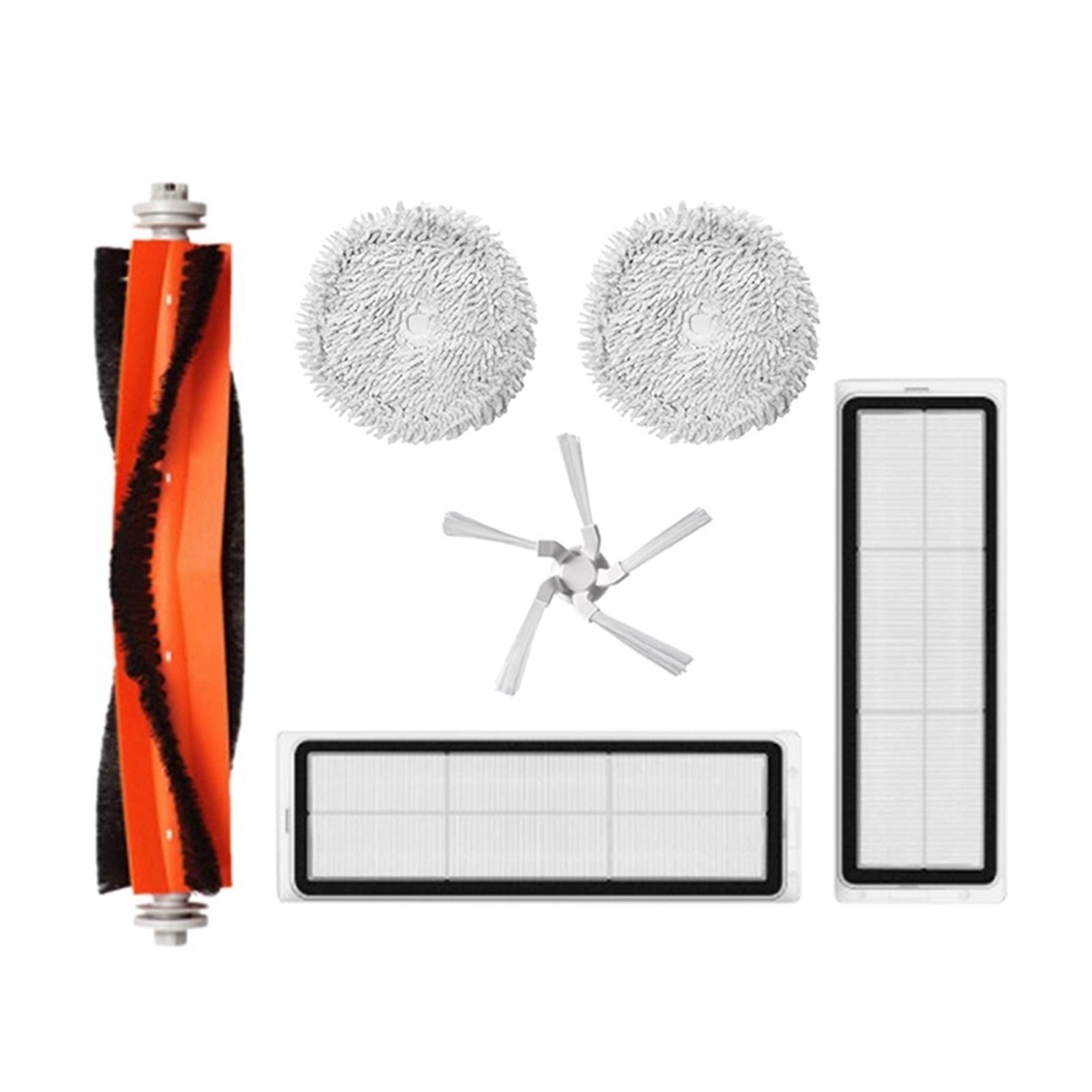 6Pcs Vacuum Cleaner Accessories Replacement Kit for Xiaomi Dreame W10 Robot - Washable Main/Side Brushes, HEPA Filter & Mop Cloth - Compatible with Dreame W10 Robot Vacuum - Perfect for Hardwood Floors & Pet Hair Cleaning