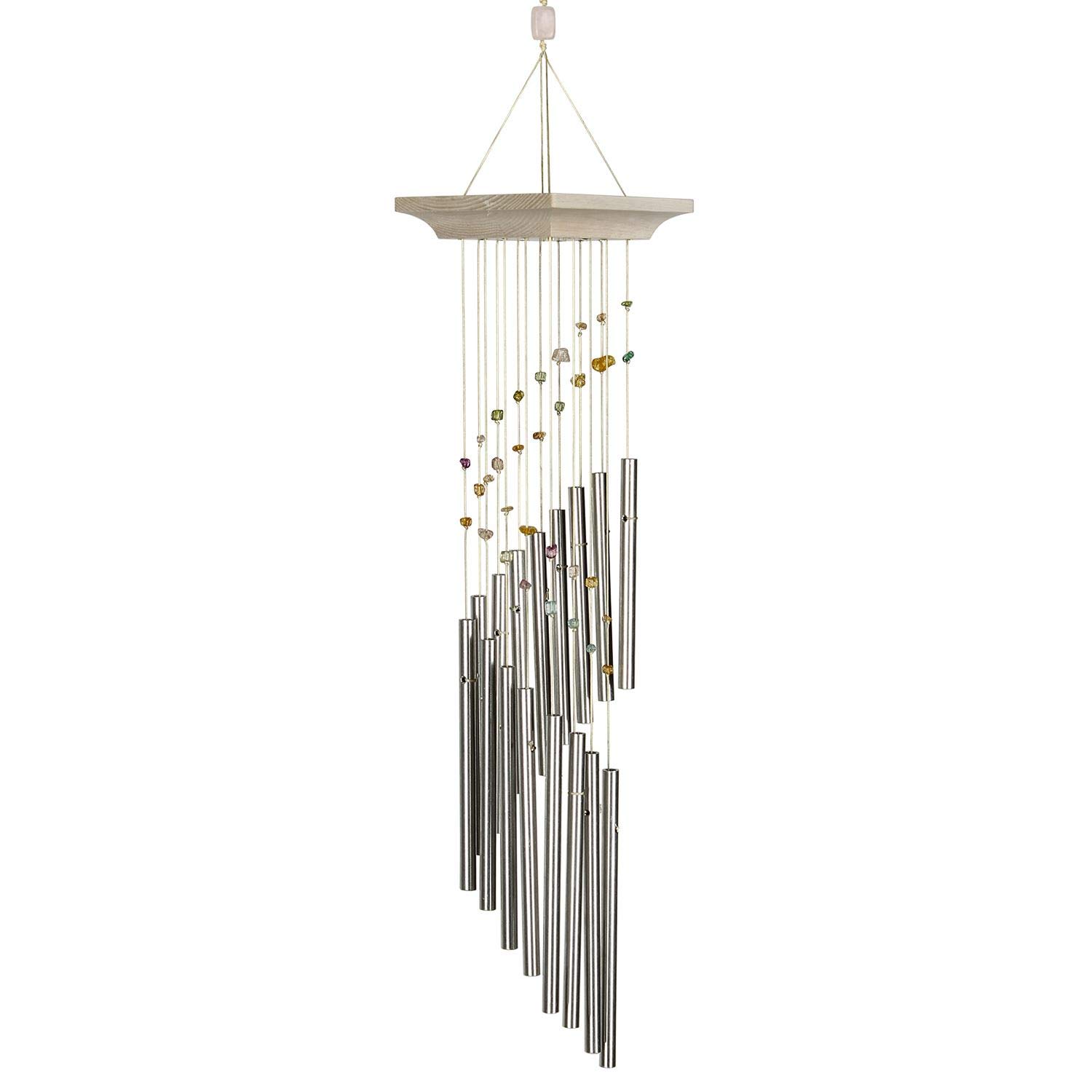 Woodstock Chimes Signature Collection - 22'' Mystic Spiral Wind Chime with Confetti Decor | Outdoor, Patio & Garden Decor | Perfect for Relaxing in Backyard, Porch or Meditation Spaces