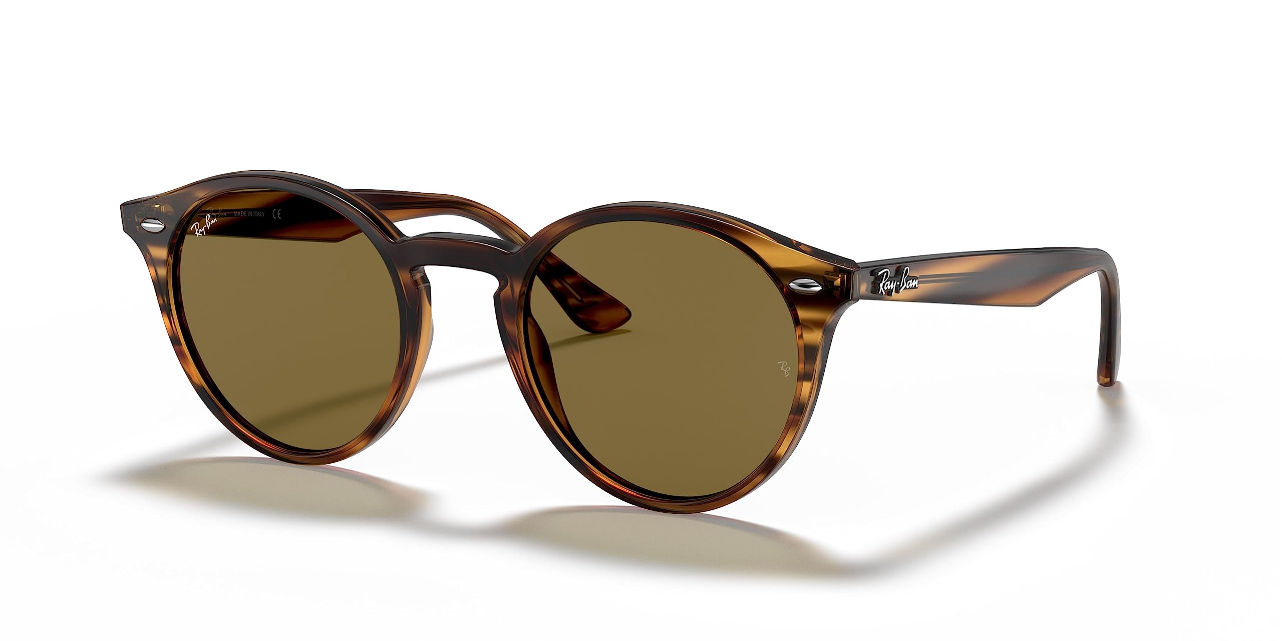 Ray-Ban RB2180 Round Polarized Sunglasses for Men & Women - Classic Vintage Style UV Protection - Perfect for Driving, Beach & Outdoor Activities