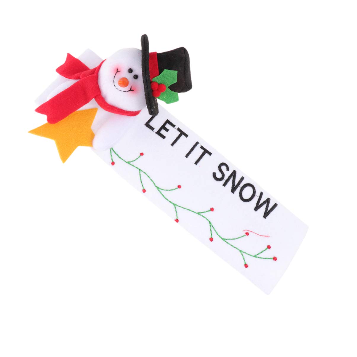 DOITOOL 3-Piece Christmas Snowman Refrigerator Door Handle Covers Set - Cartoon Kitchen Appliance Handle Protectors for Microwave & Fridge - Festive Holiday Home Decor for Christmas Kitchen & Dining Room