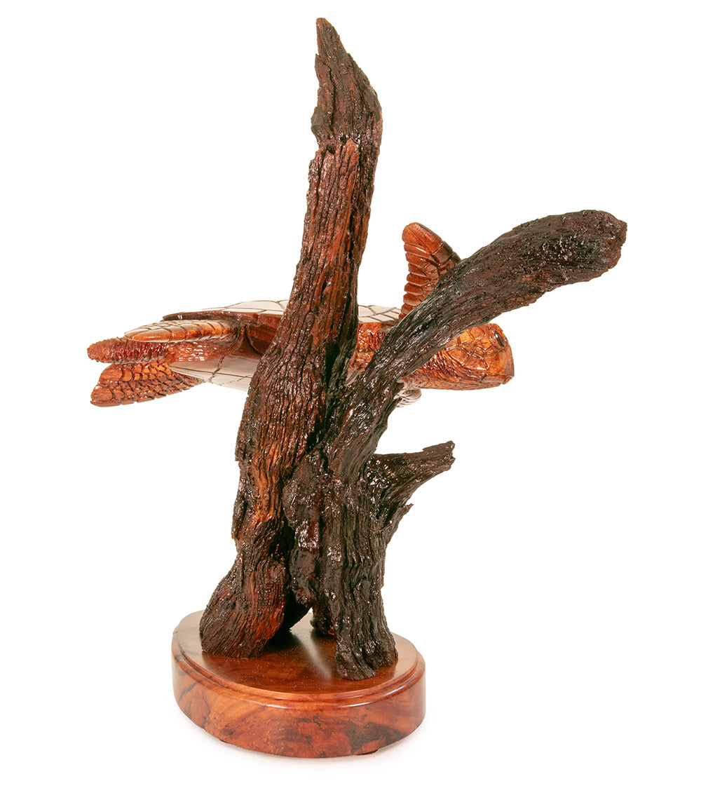Handcrafted Koa Wood Sculpture - Reef Residents by Craig Nichols | Unique Hawaiian Art, Home Decor, Office Desk Display, Gift for Art Lovers