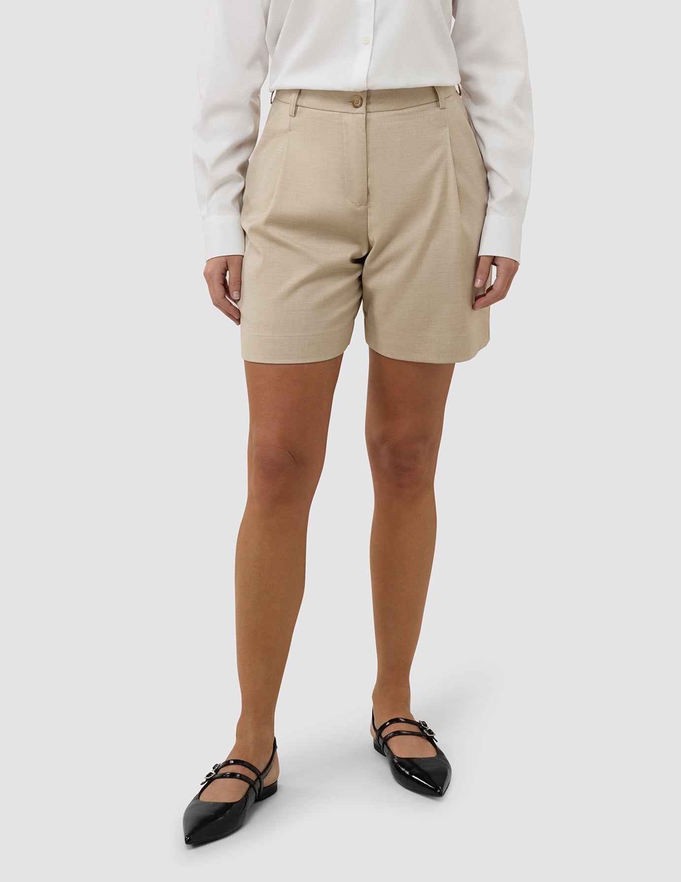 Women's Skye Shorts - Sandy Beige Melange | Comfortable Casual Summer Shorts for Women | Perfect for Beach, Yoga & Outdoor Activities