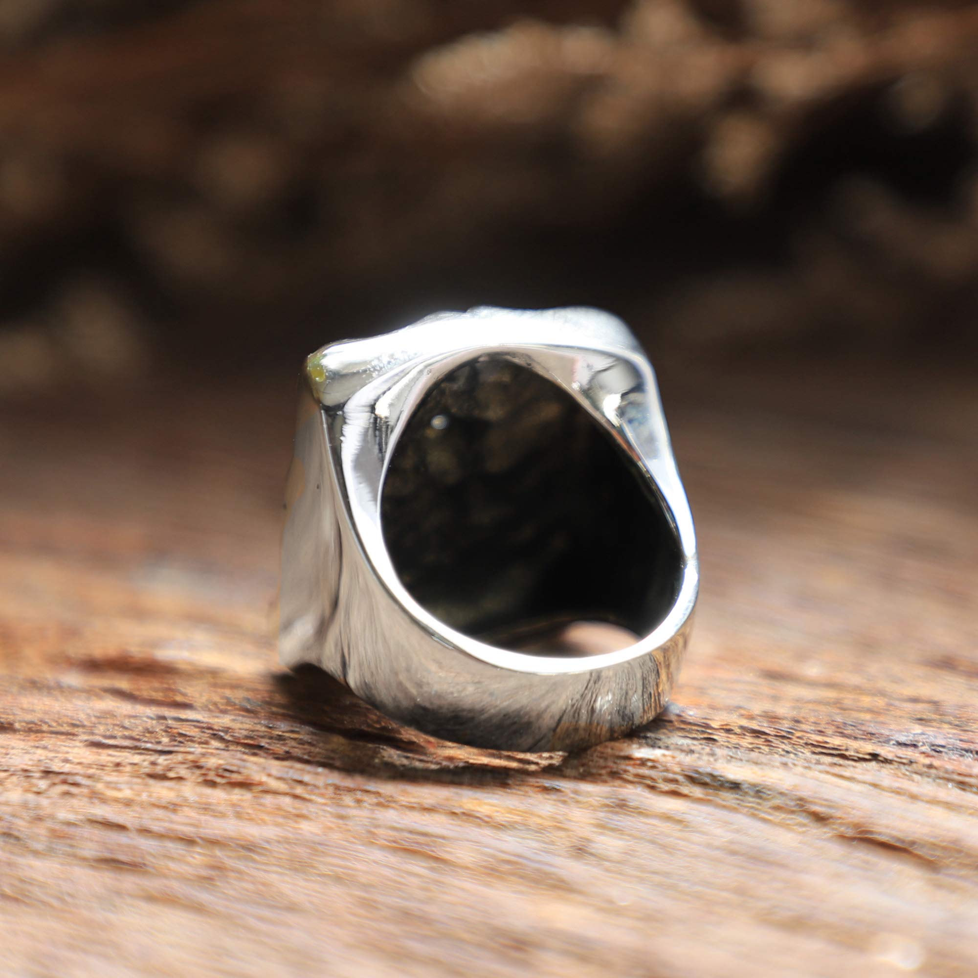 Ace Spades Skull Ring for Men - 925 Sterling Silver Biker Gothic Viking Jewelry - Perfect for Motorcycle Riders, Punk Fashion & Edgy Gift Giving