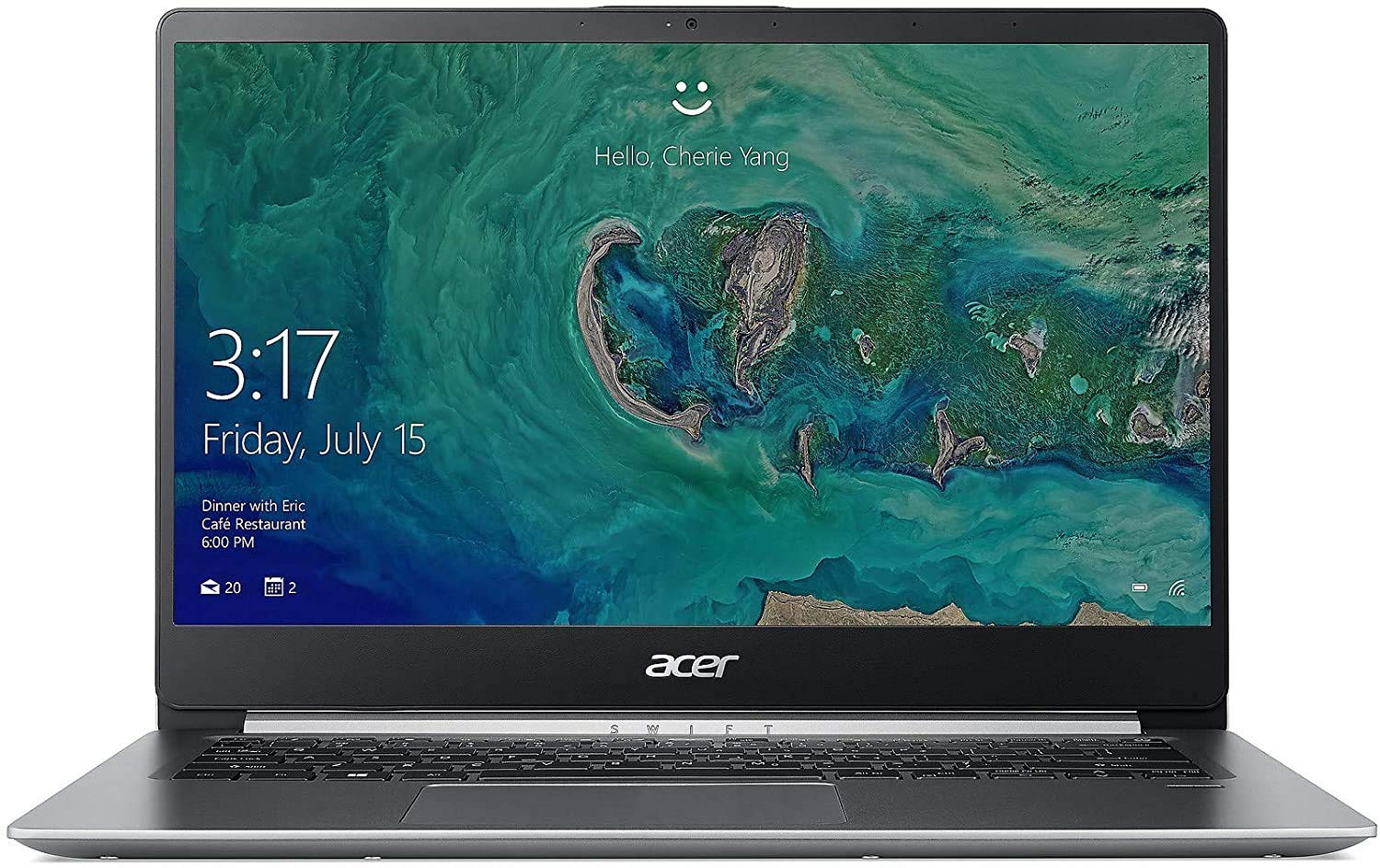 Acer Swift 1 14-inch Full HD Laptop - Intel Pentium Silver N5000 Processor, 4GB RAM, 64GB HDD (SF114-32-P2PK) - Lightweight Notebook for Students, Business & Travel