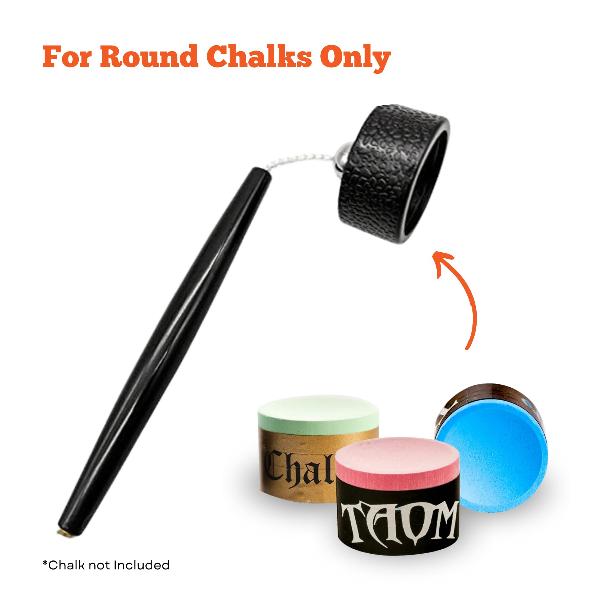 Premium Pro Series Circle Pool Chalk Holder - Compatible with TAOM Pyro & V10 Billiard Chalk - Perfect for Professional Pool Players & Home Game Rooms