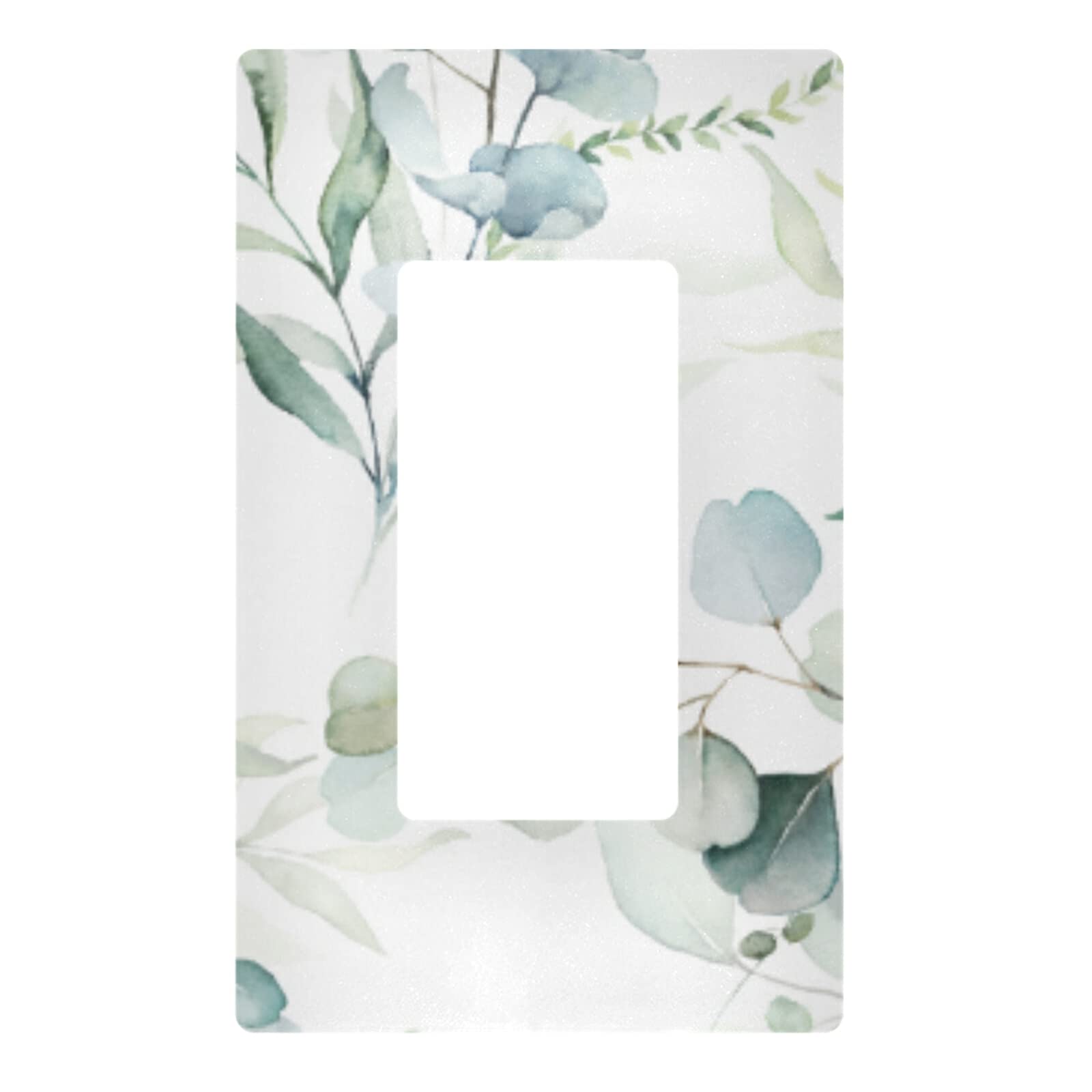 Triple Rocker Green Leaf Switch Plate Cover - Decorative Wall Plate for Home Decor & Interior Design - Perfect for Living Room, Bedroom & Office